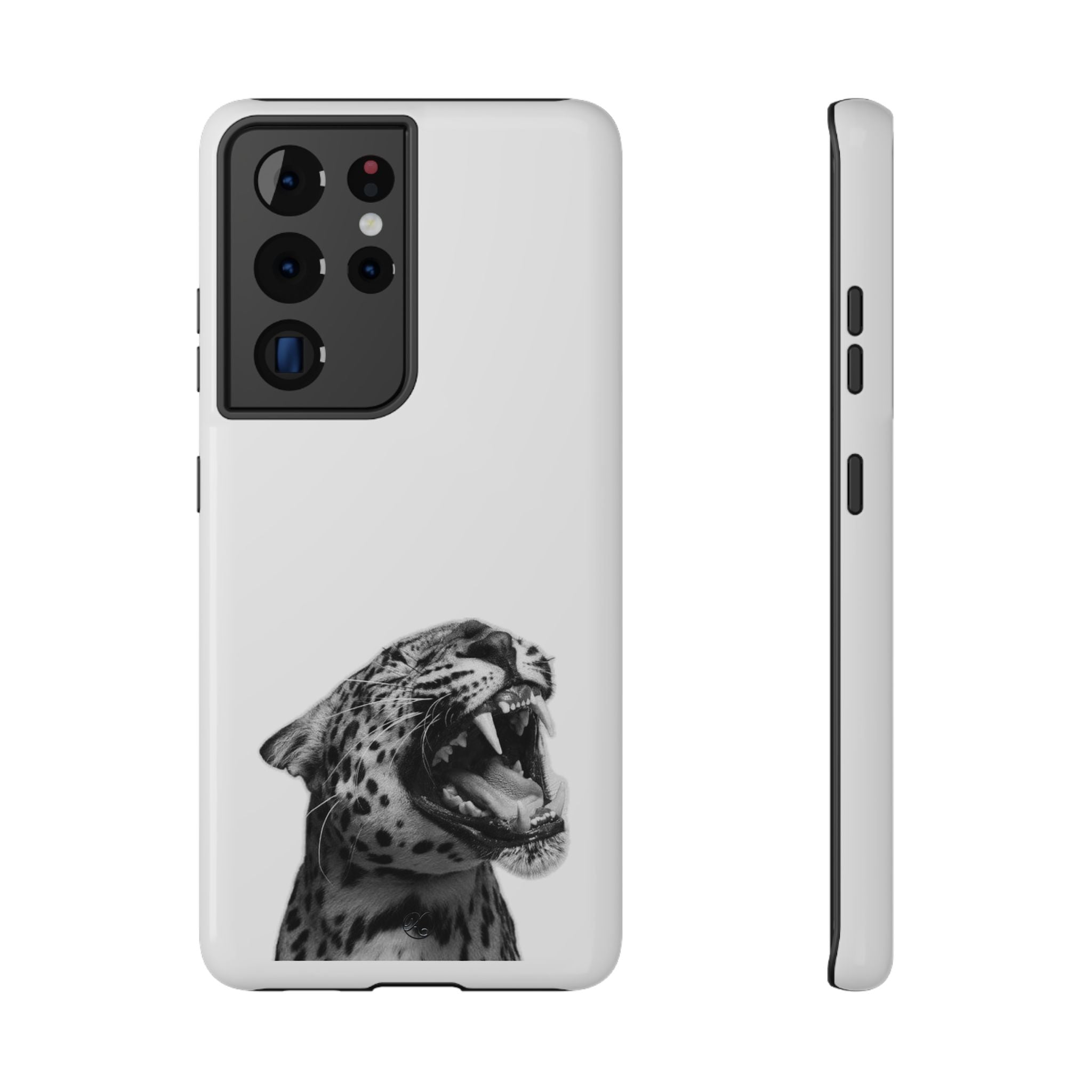 Leopard Roar Impact Phone Case — Protective iPhone Case with Fierce Black & White Design