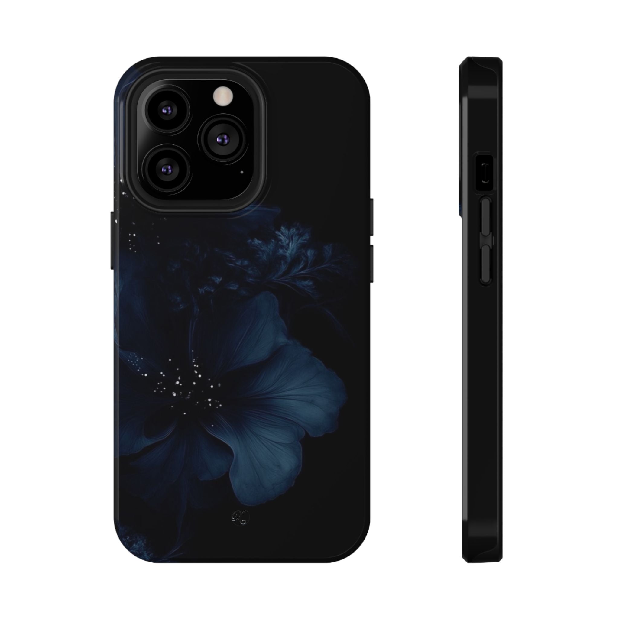 Impact-Resistant Phone Case — Midnight Floral Protection
