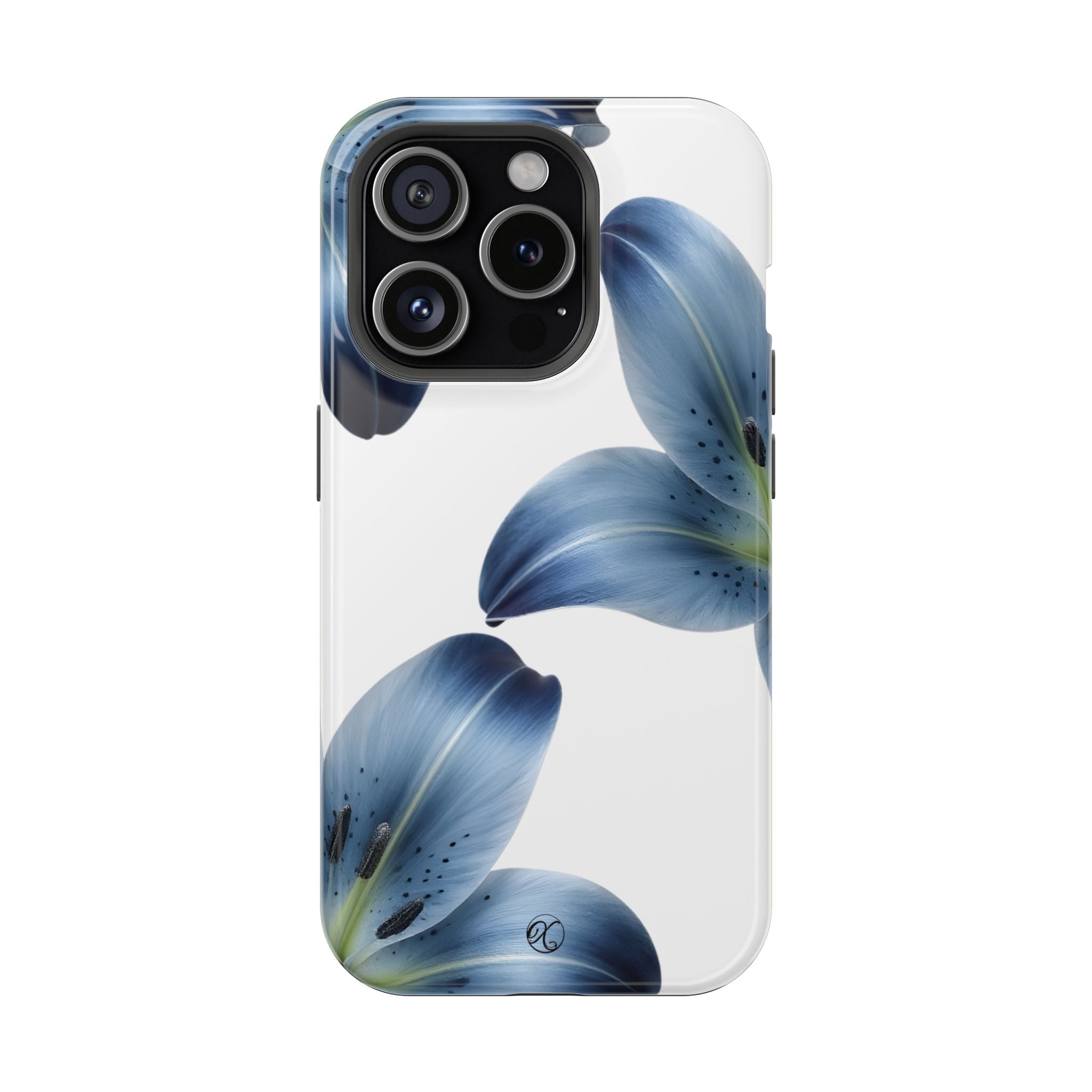 Floral Blue Lily Impact-Resistant Phone Case