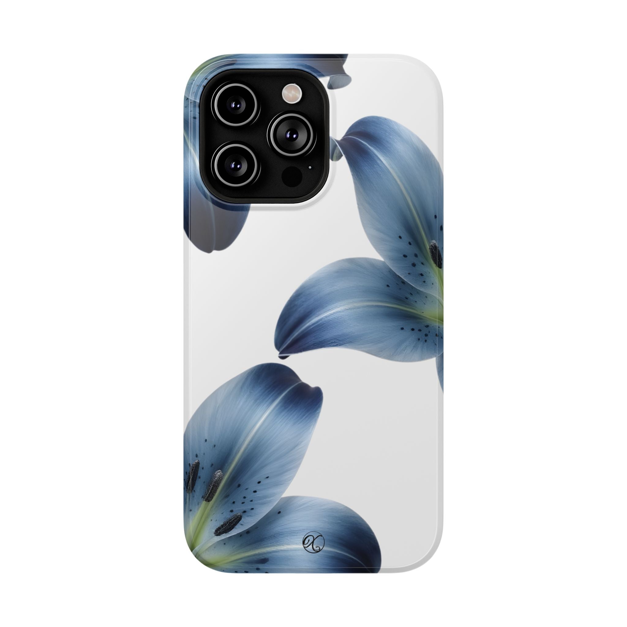 Floral Blue Lily Impact-Resistant Phone Case