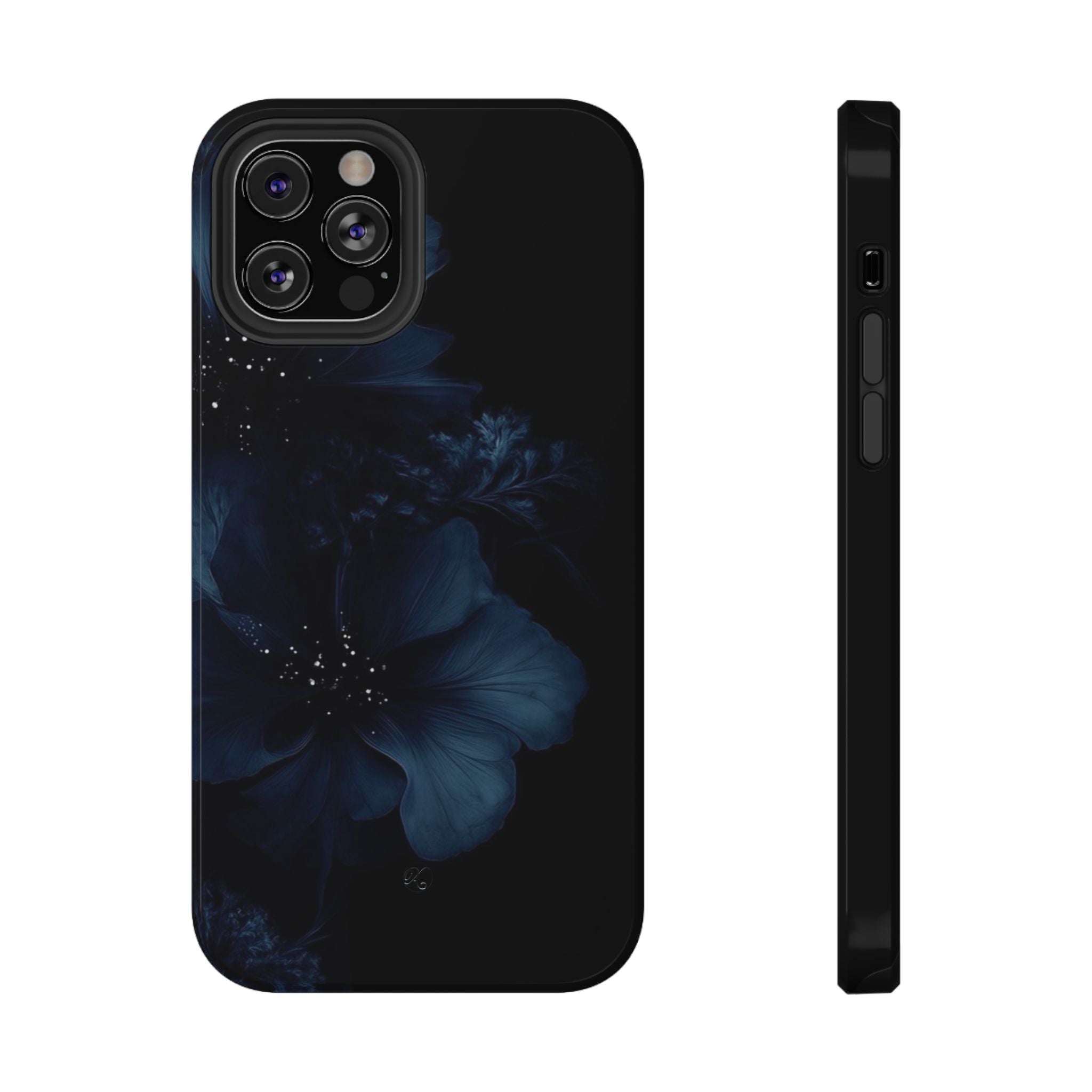 Impact-Resistant Phone Case — Midnight Floral Protection