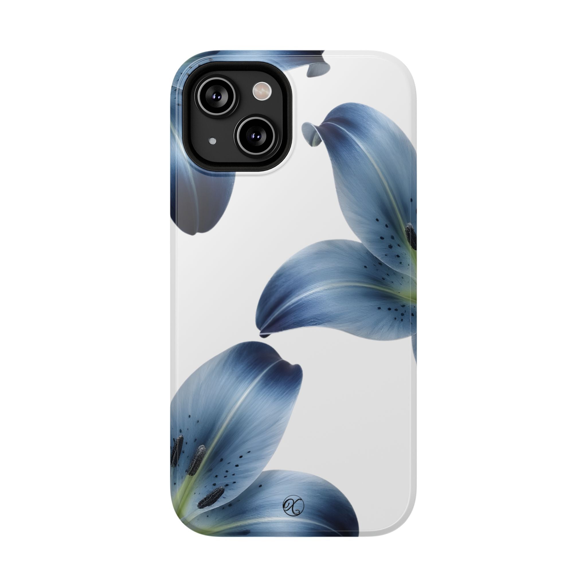 Floral Blue Lily Impact-Resistant Phone Case