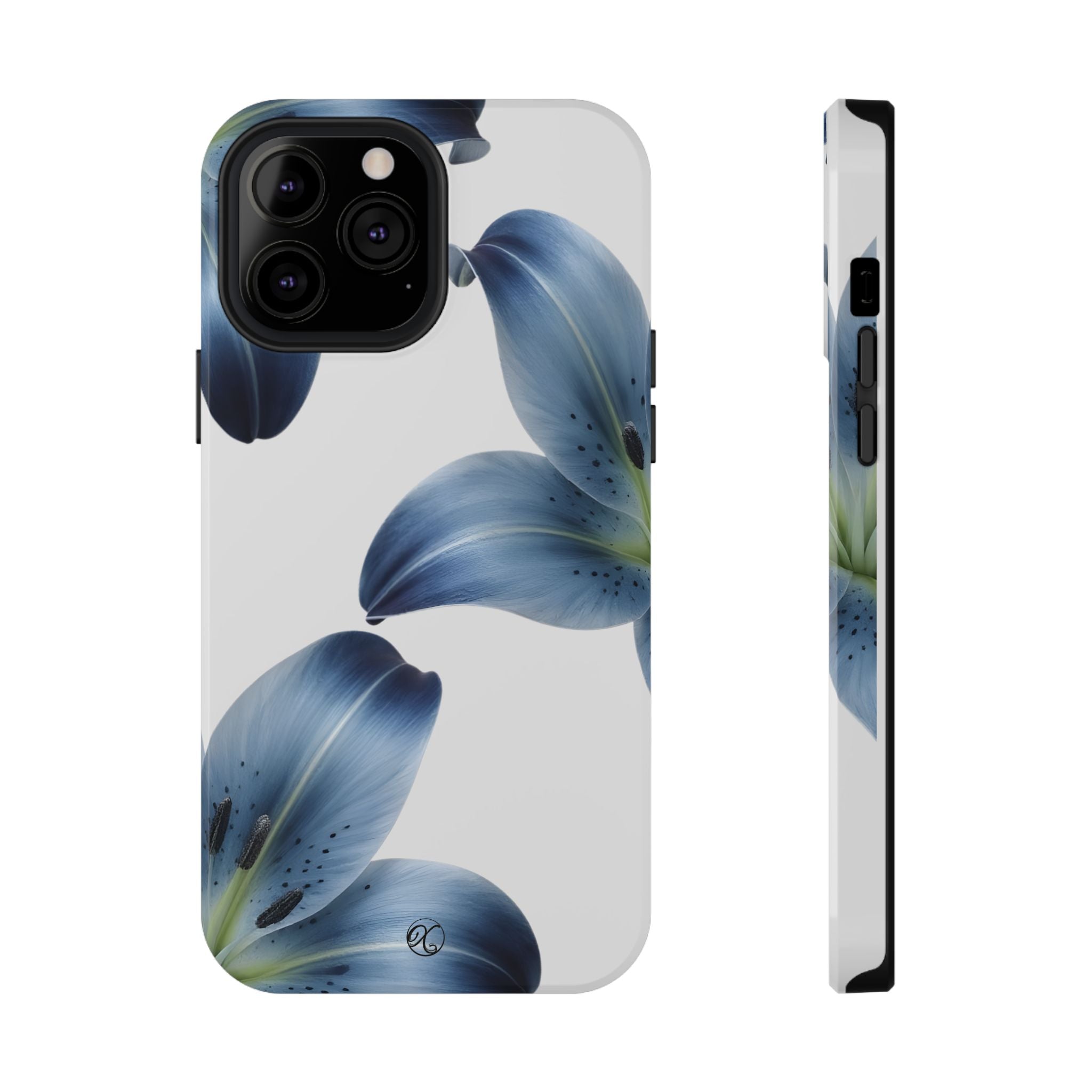 Floral Blue Lily Impact-Resistant Phone Case
