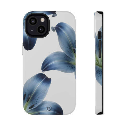 Floral Blue Lily Impact-Resistant Phone Case