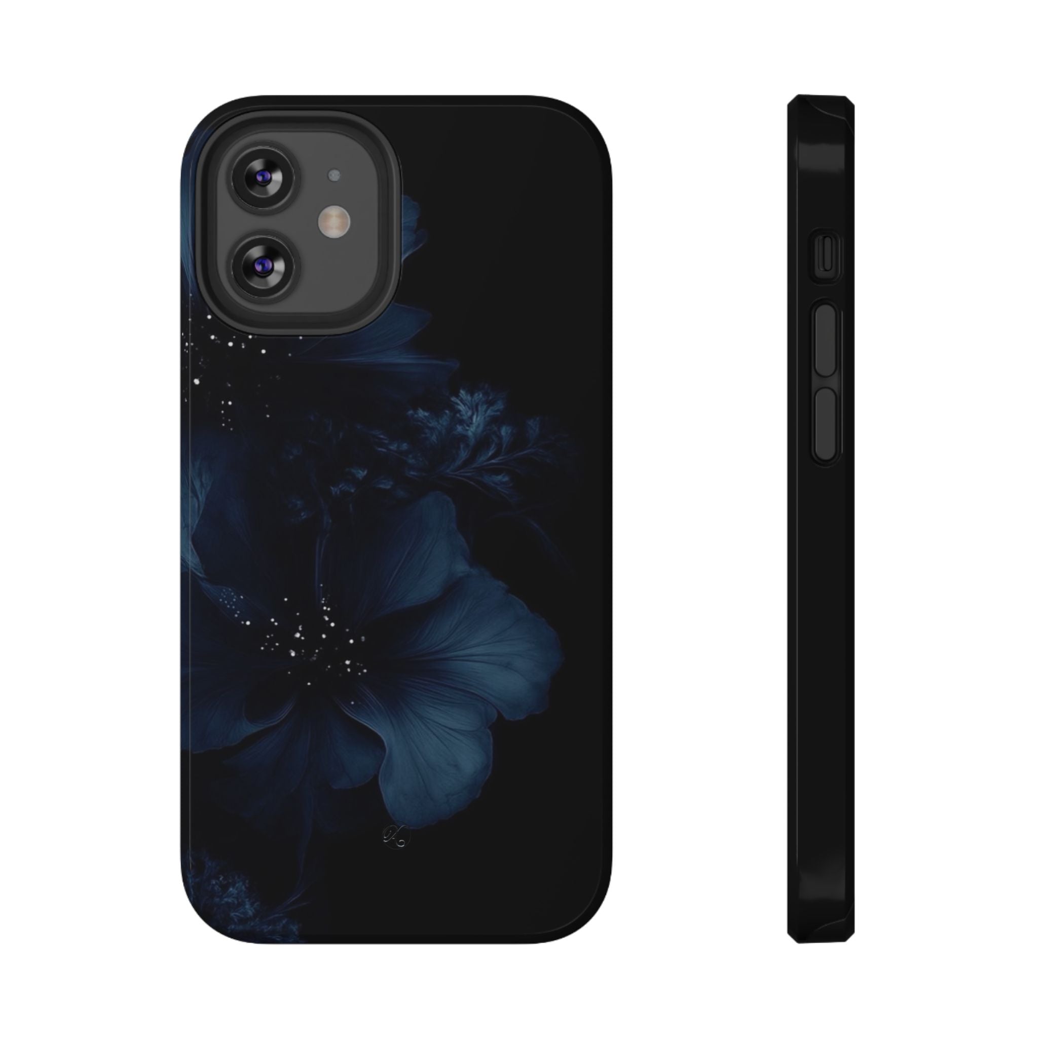 Impact-Resistant Phone Case — Midnight Floral Protection
