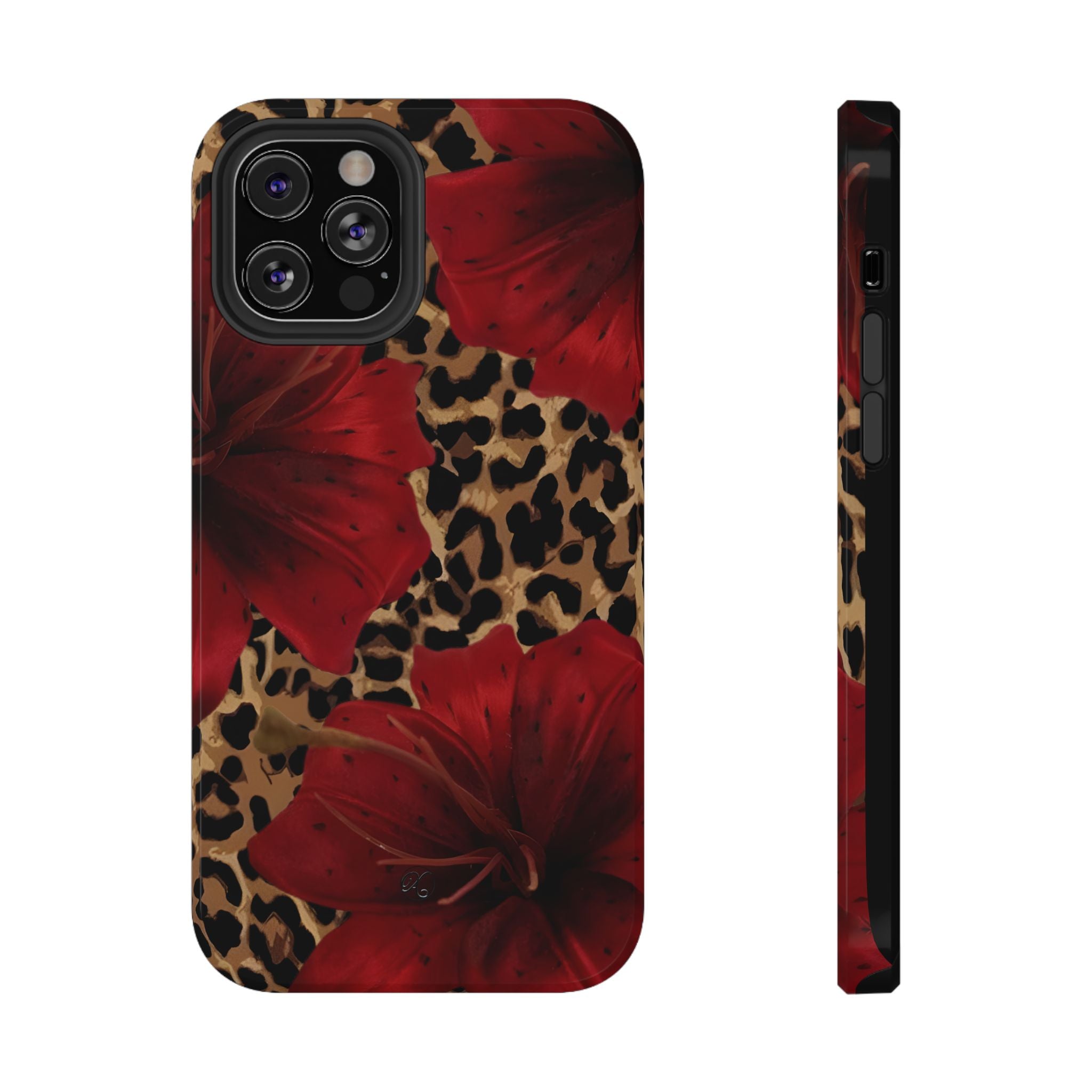 Leopard Red Lily Impact Phone Case