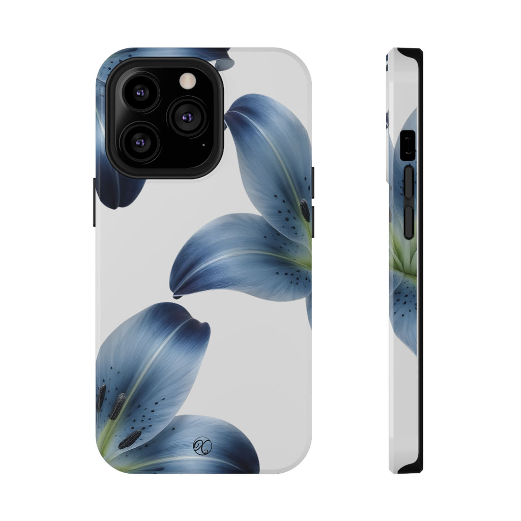 Floral Blue Lily Impact-Resistant Phone Case