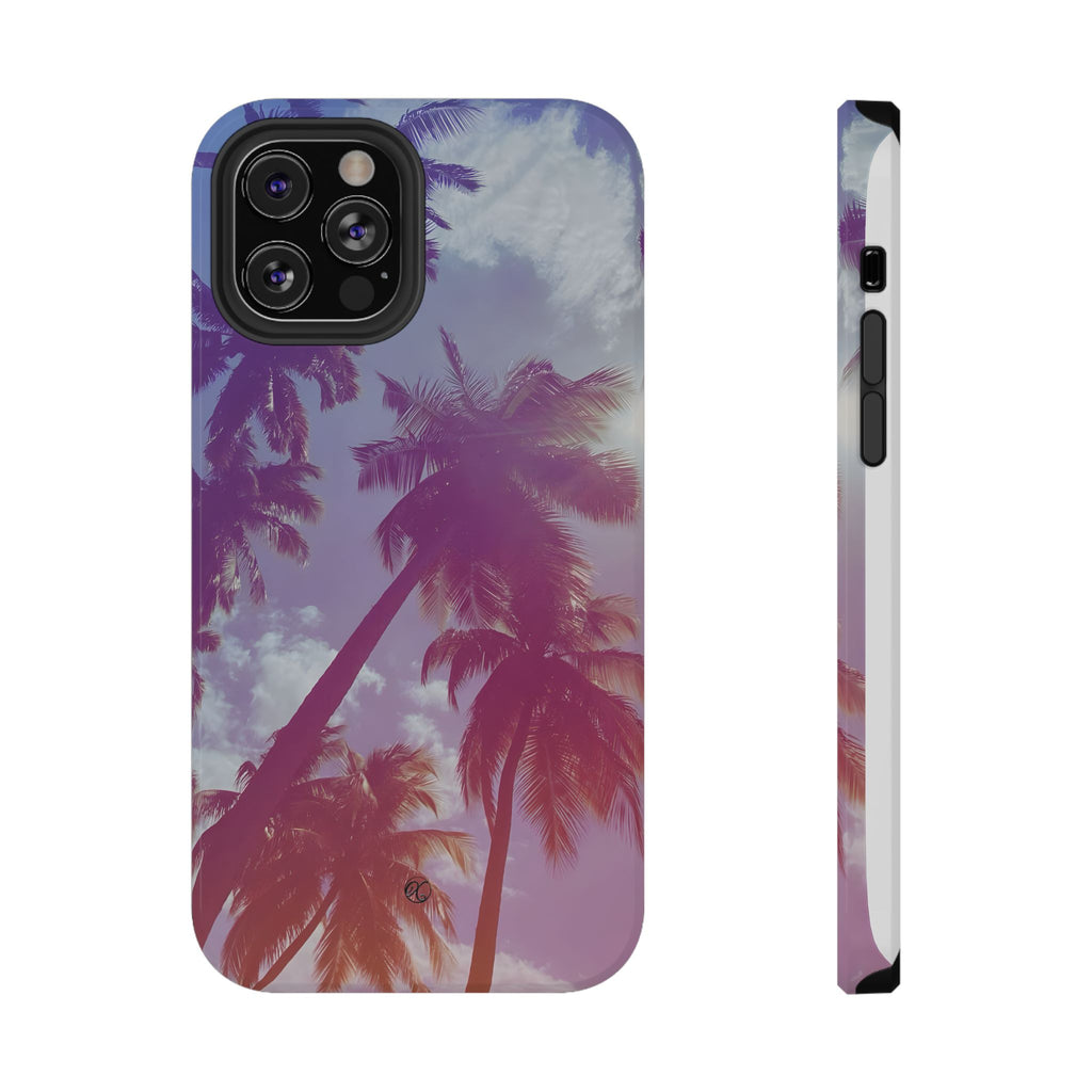 Tropical Palm Impact Phone Case — Sunset Palm Tree Protective Cover