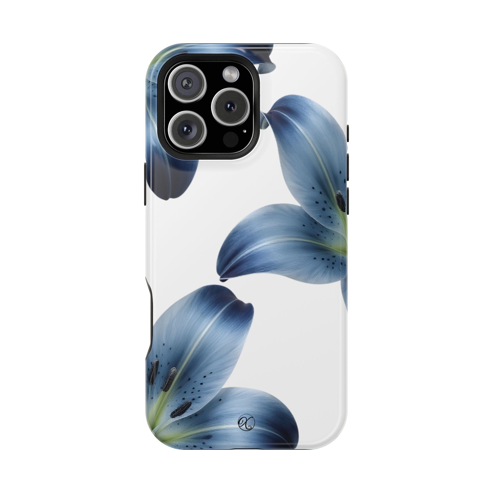 Floral Blue Lily Impact-Resistant Phone Case