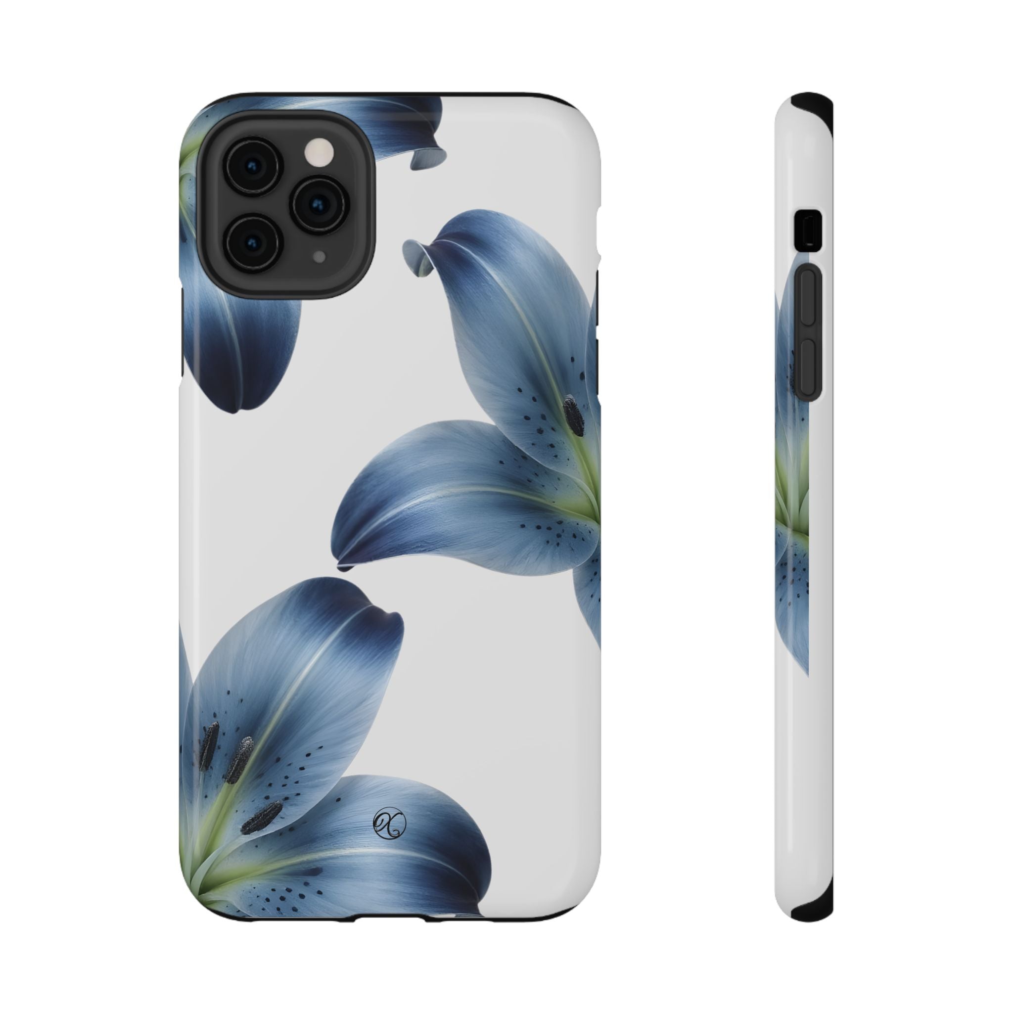 Floral Blue Lily Impact-Resistant Phone Case