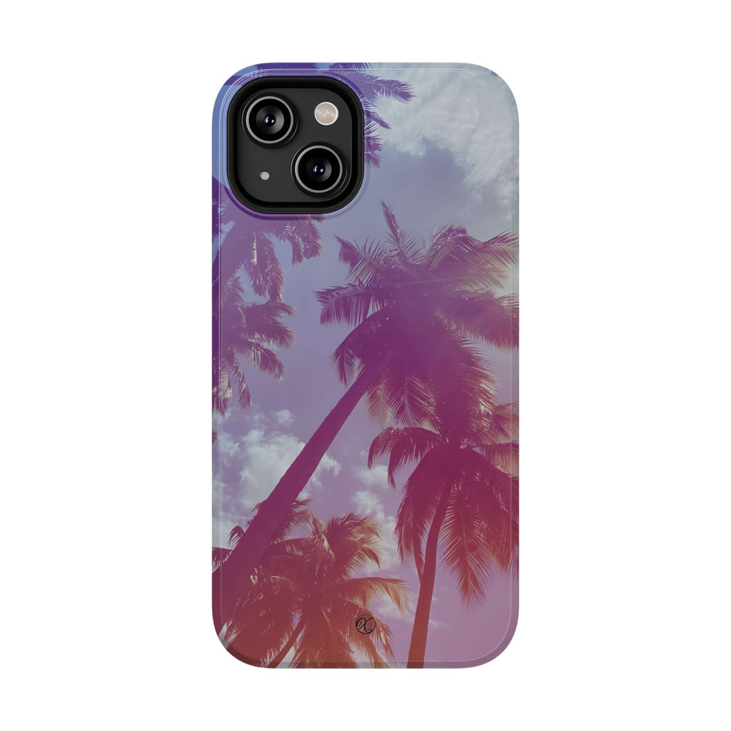 Tropical Palm Impact Phone Case — Sunset Palm Tree Protective Cover