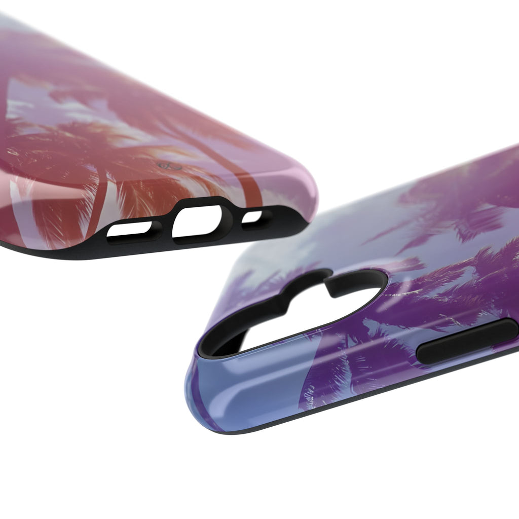 Tropical Palm Impact Phone Case — Sunset Palm Tree Protective Cover