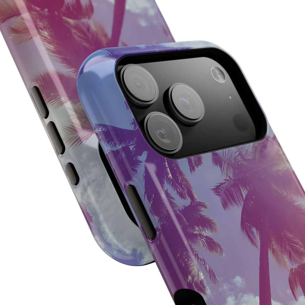 Tropical Palm Impact Phone Case — Sunset Palm Tree Protective Cover