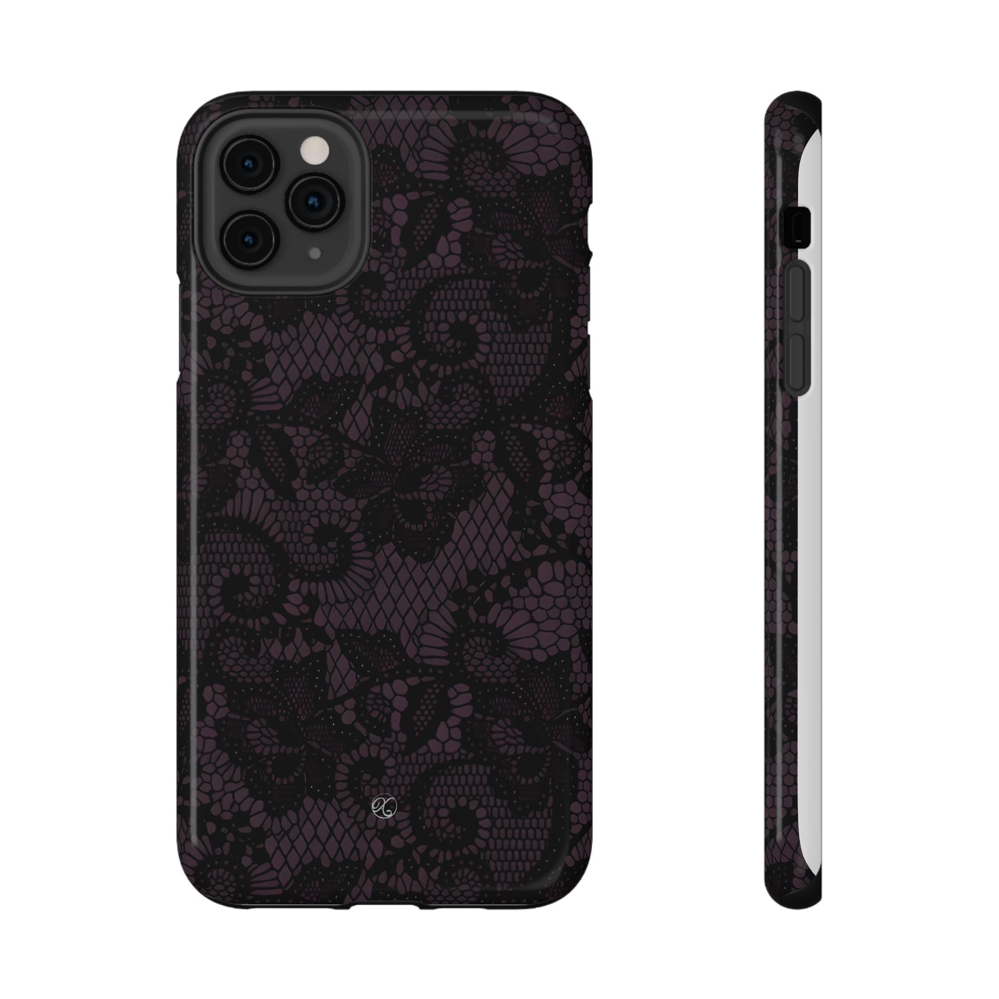 Purple Lace Noir Impact-Resistant Phone Case