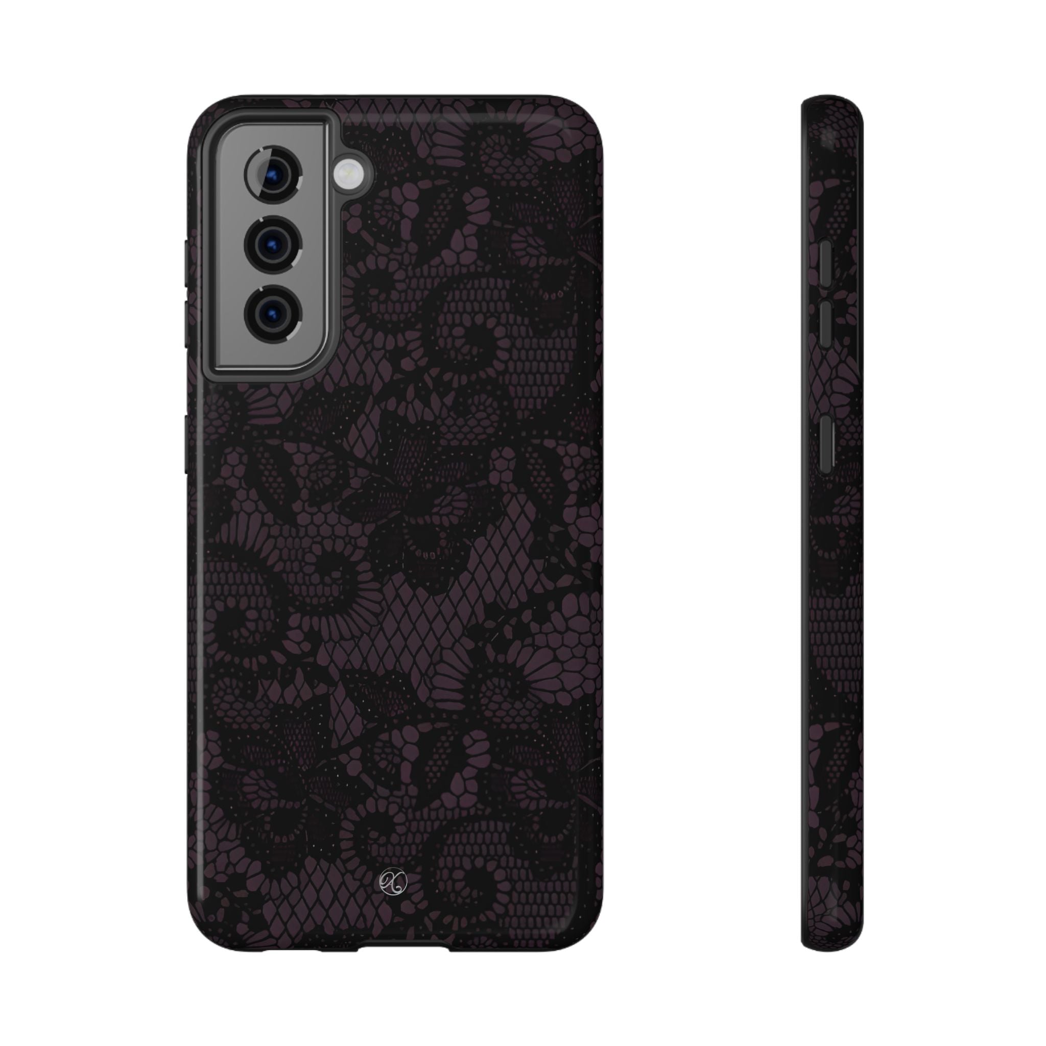 Purple Lace Noir Impact-Resistant Phone Case