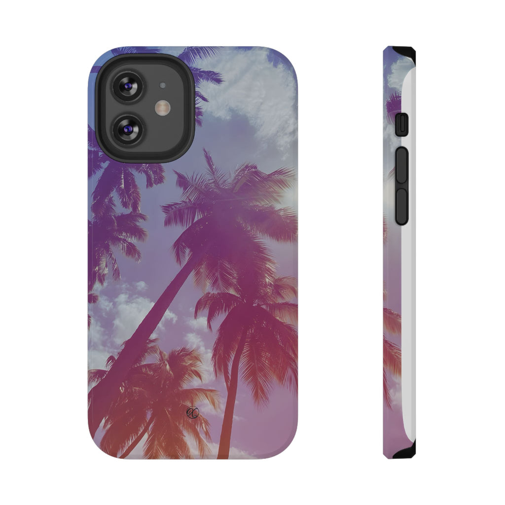 Tropical Palm Impact Phone Case — Sunset Palm Tree Protective Cover