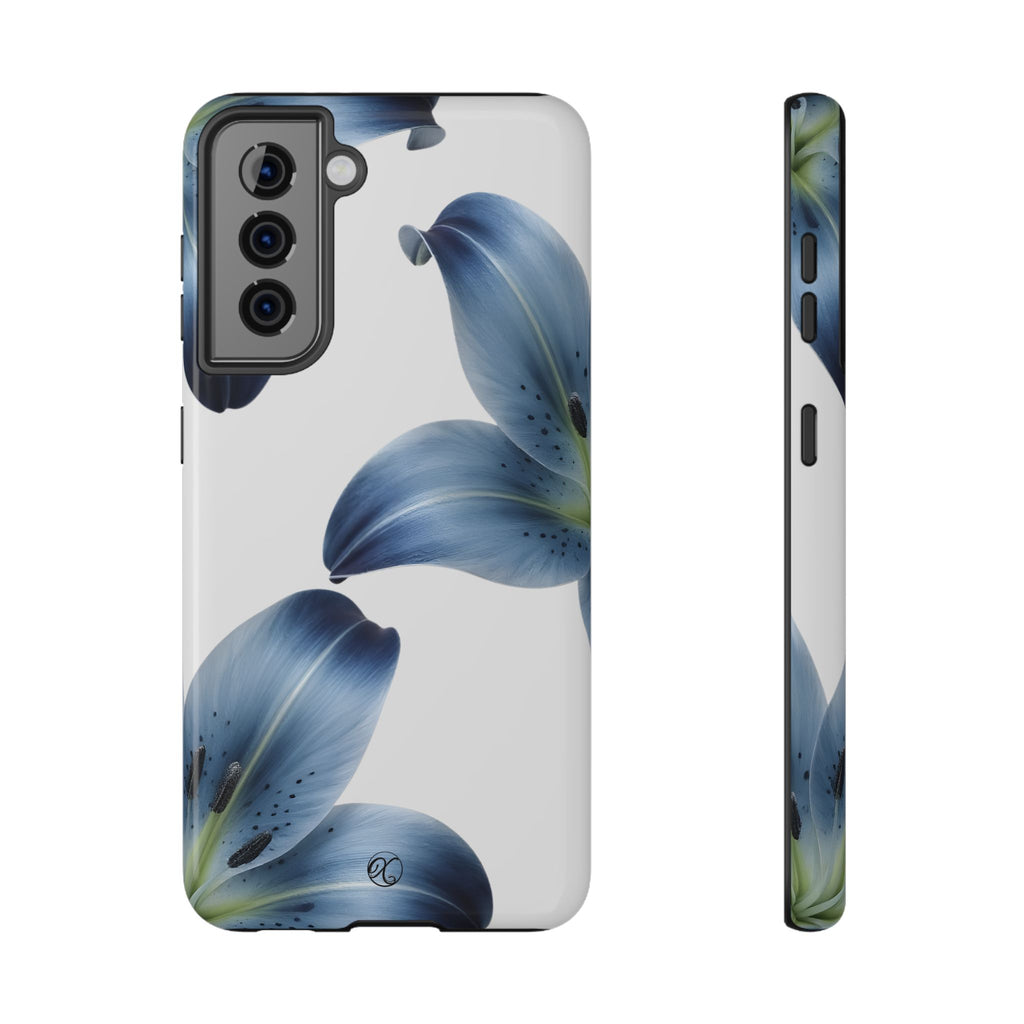 Floral Blue Lily Impact-Resistant Phone Case