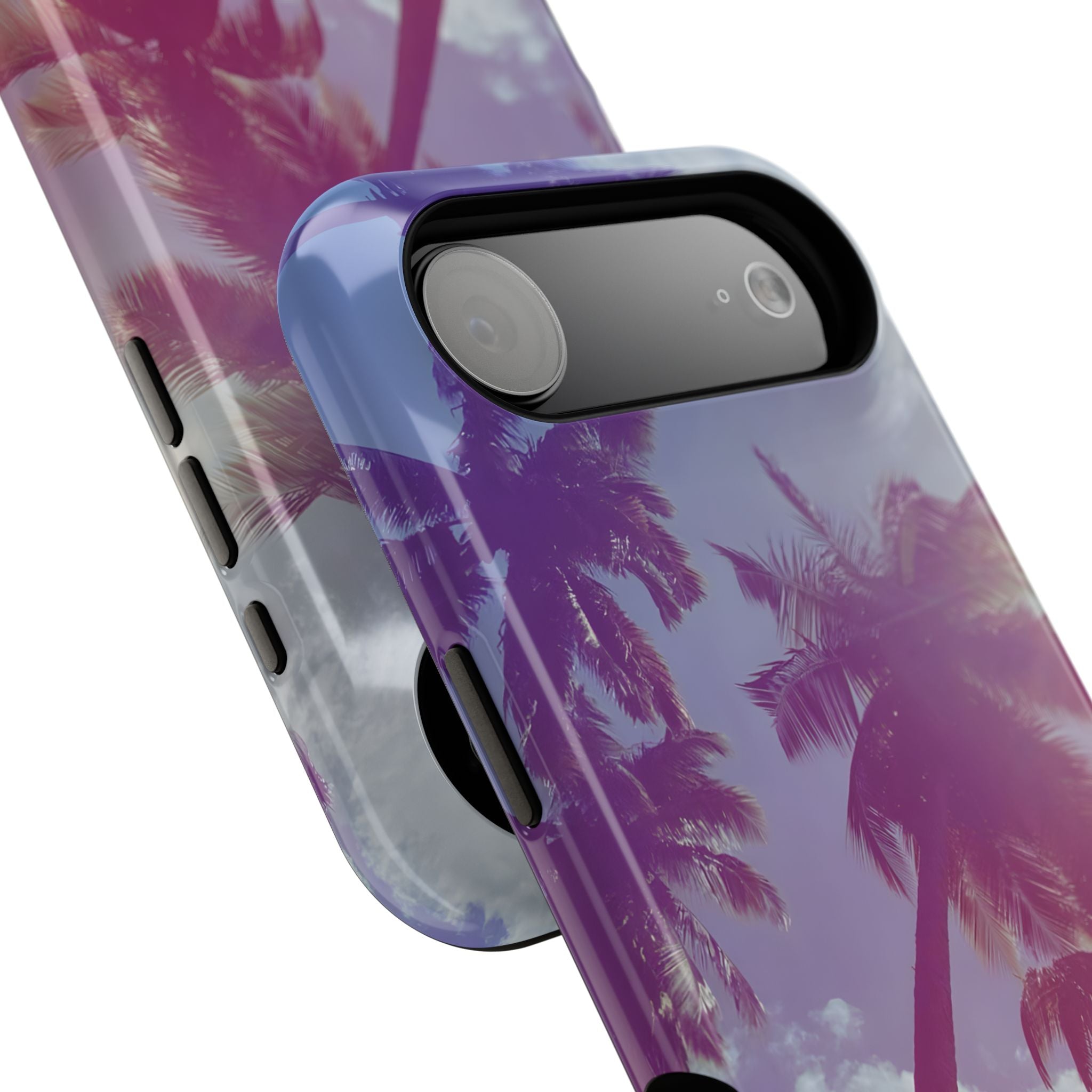 Tropical Palm Impact Phone Case — Sunset Palm Tree Protective Cover