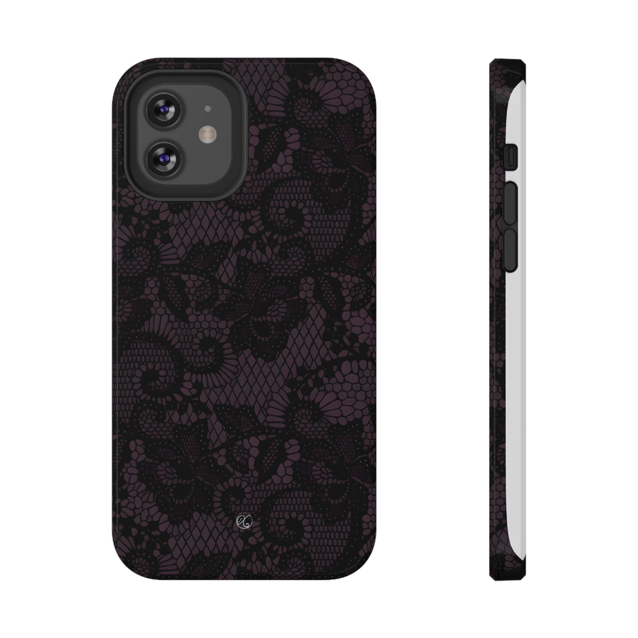 Purple Lace Noir Impact-Resistant Phone Case