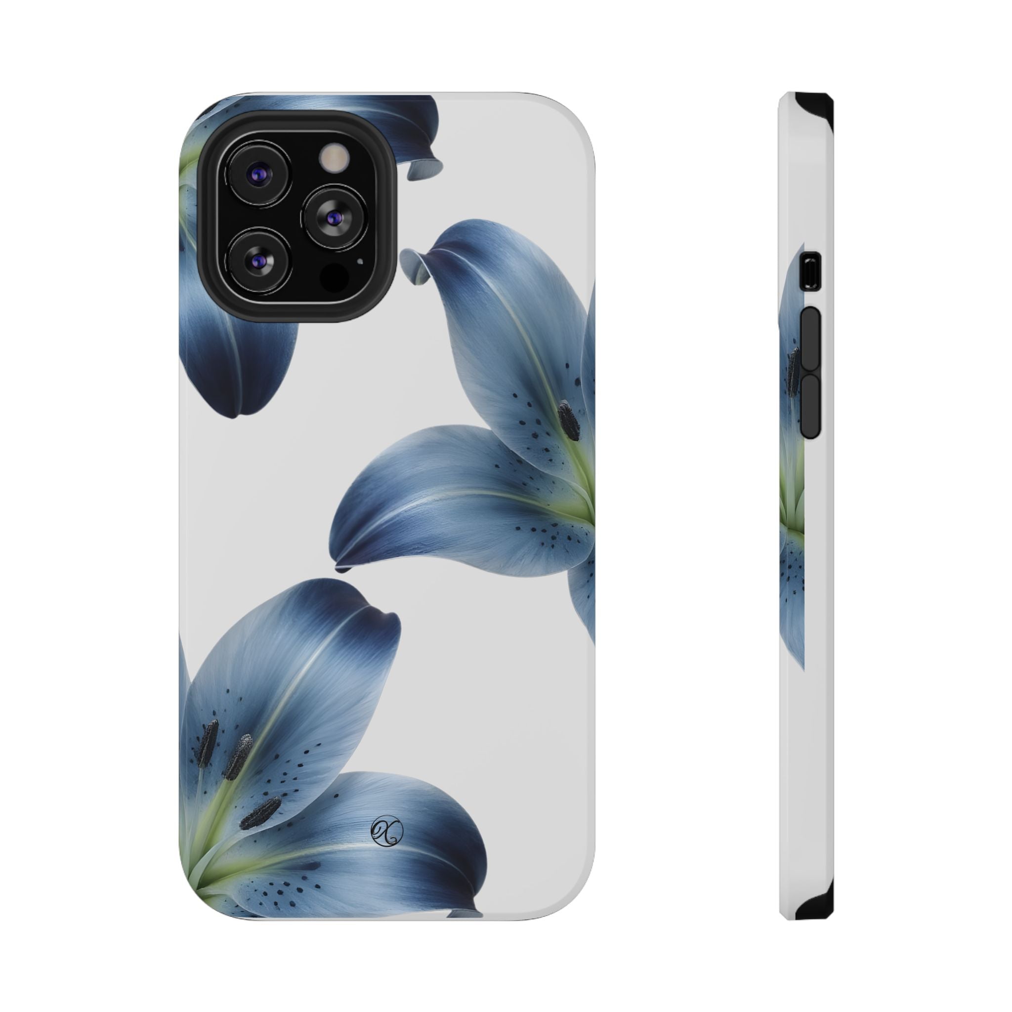 Floral Blue Lily Impact-Resistant Phone Case
