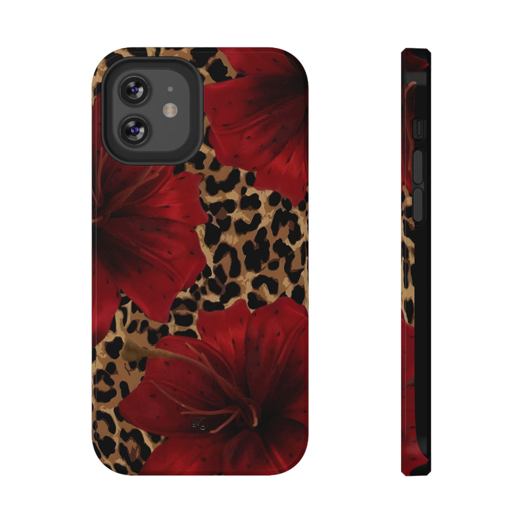 Leopard Red Lily Impact Phone Case