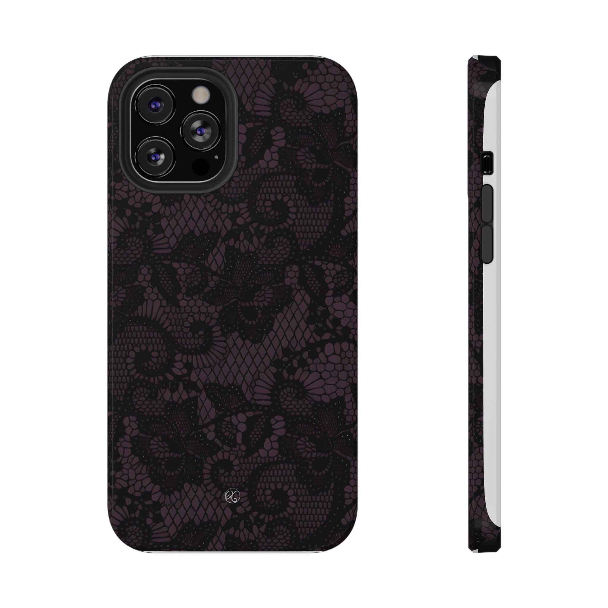 Purple Lace Noir Impact-Resistant Phone Case