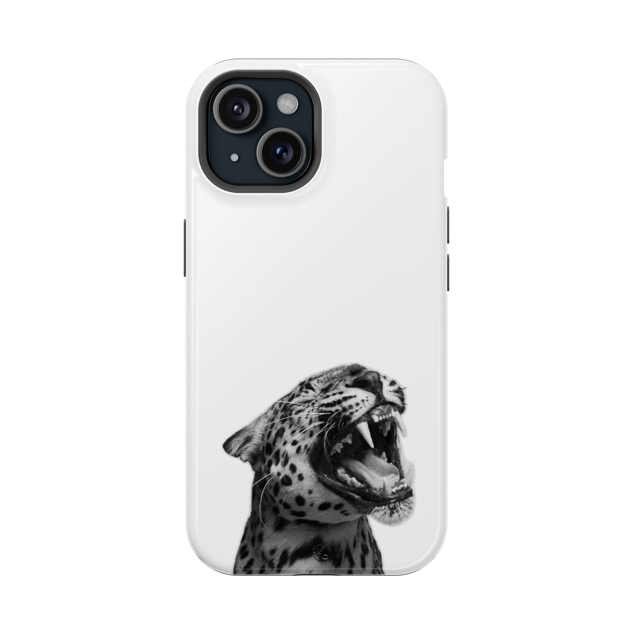 Leopard Roar Impact Phone Case — Protective iPhone Case with Fierce Black & White Design