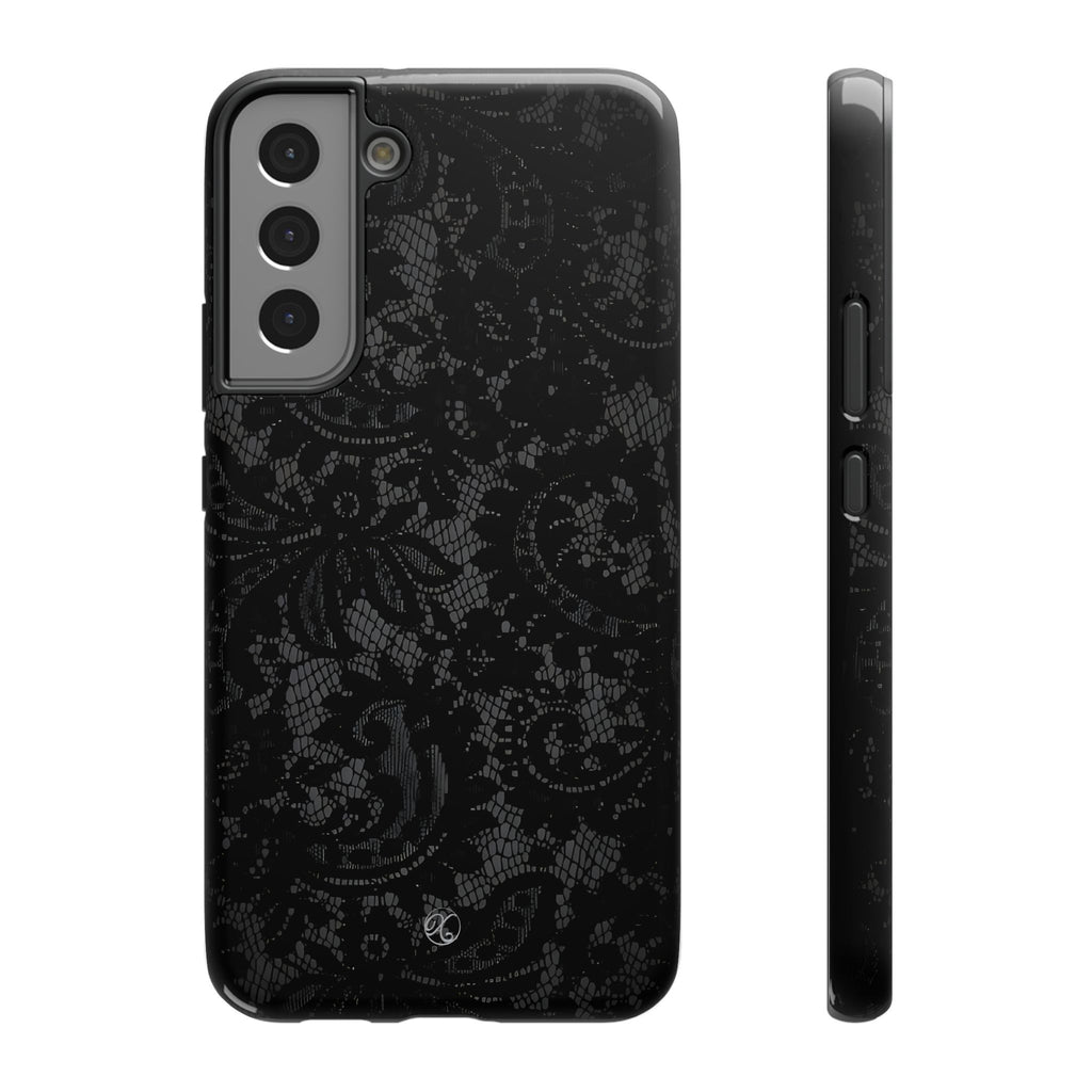 Black Lace Impact-Resistant Phone Case — Slim Protective iPhone Cover