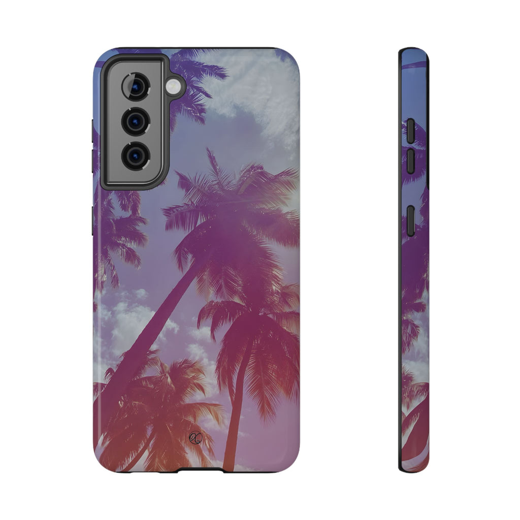 Tropical Palm Impact Phone Case — Sunset Palm Tree Protective Cover
