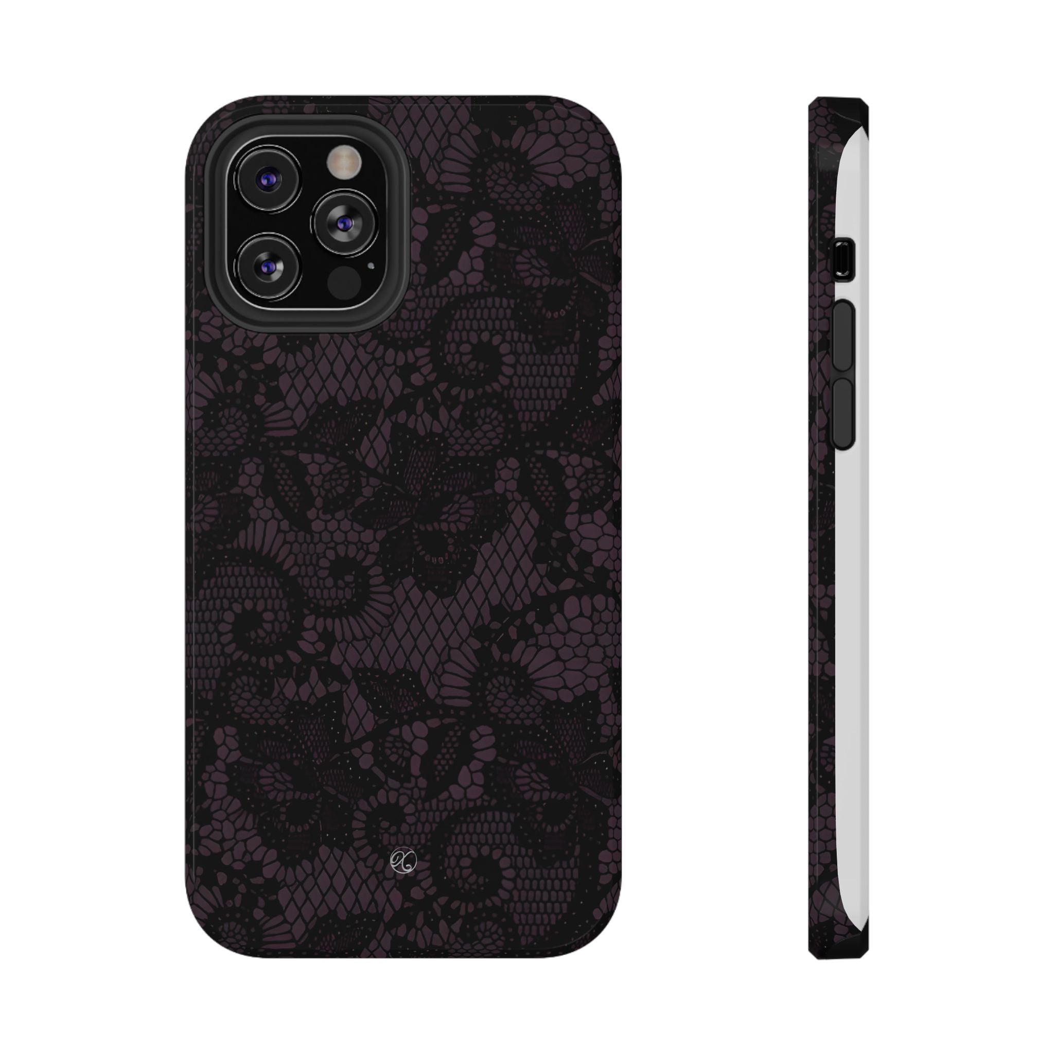 Purple Lace Noir Impact-Resistant Phone Case