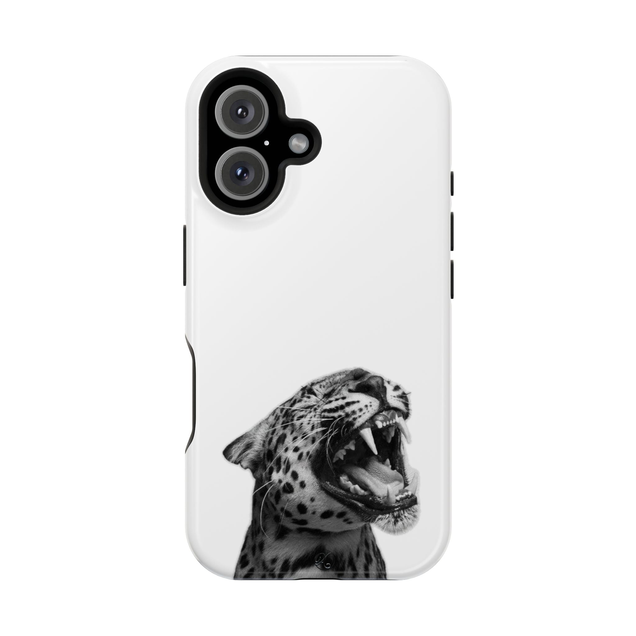Leopard Roar Impact Phone Case — Protective iPhone Case with Fierce Black & White Design