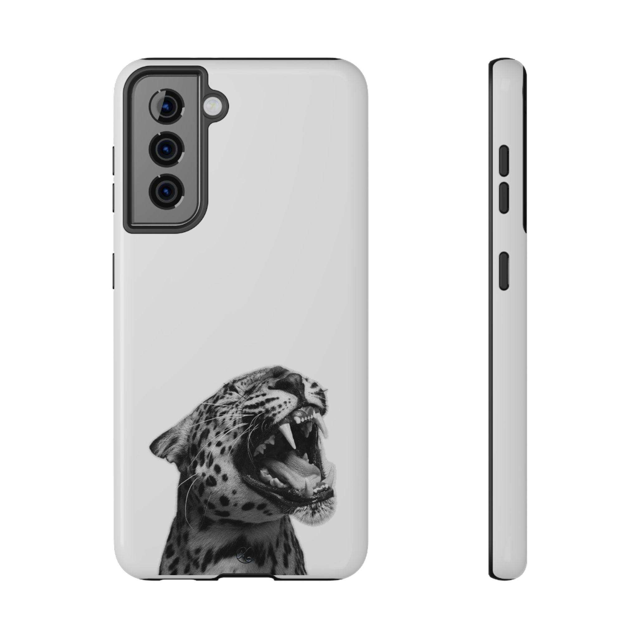 Leopard Roar Impact Phone Case — Protective iPhone Case with Fierce Black & White Design