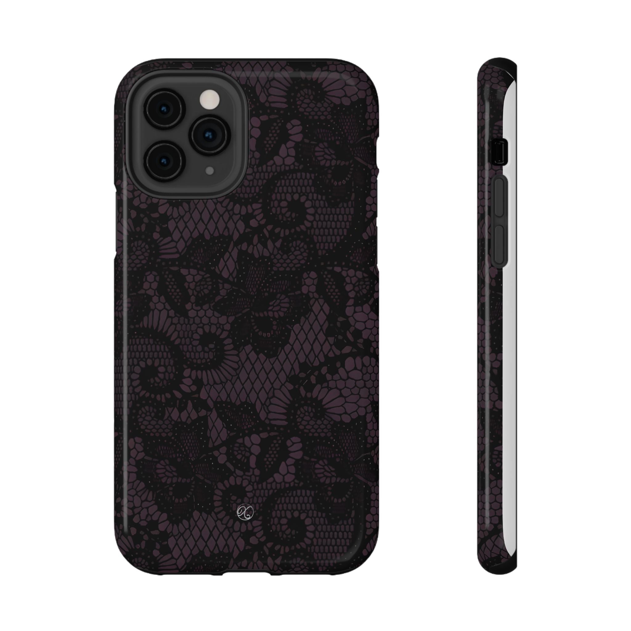 Purple Lace Noir Impact-Resistant Phone Case