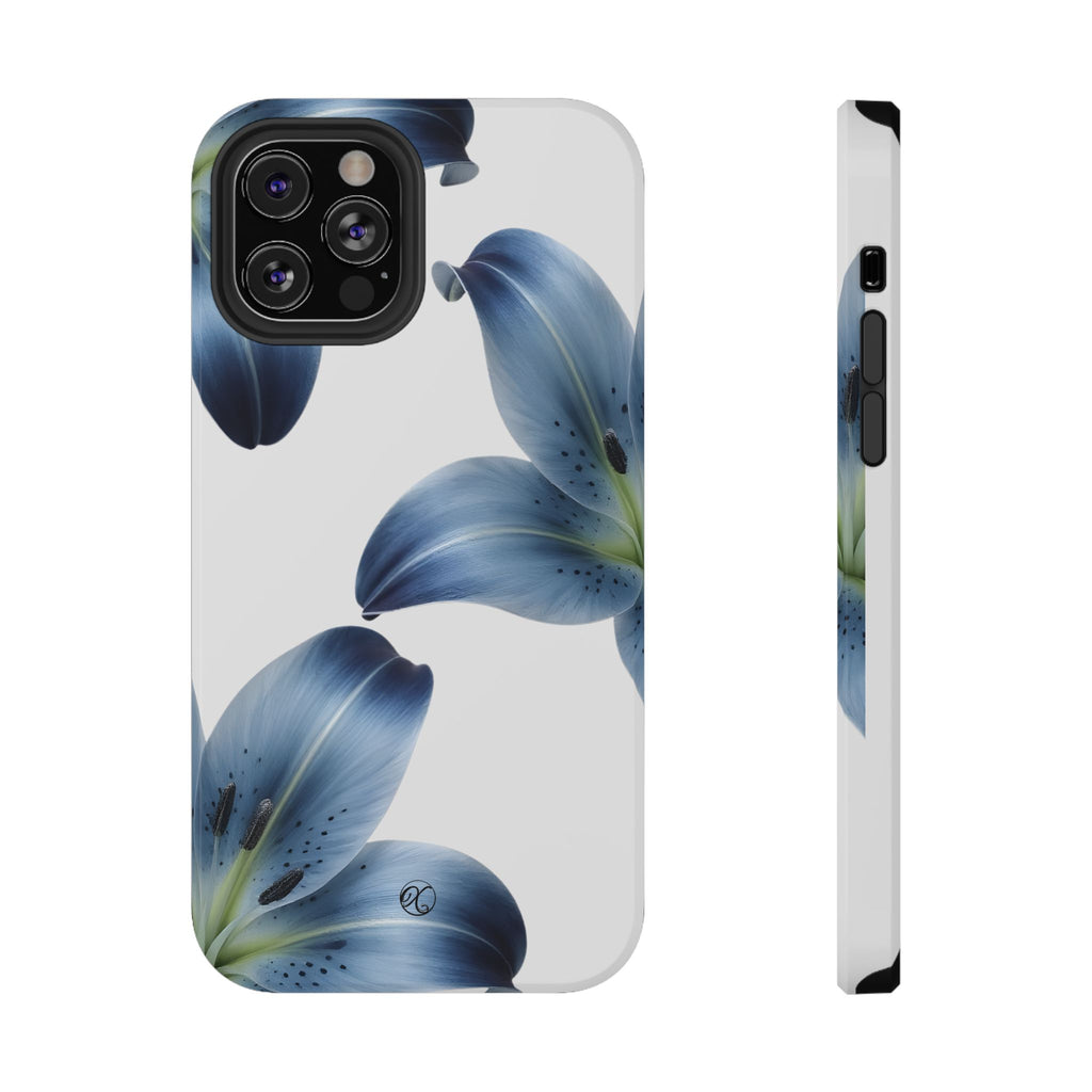 Floral Blue Lily Impact-Resistant Phone Case
