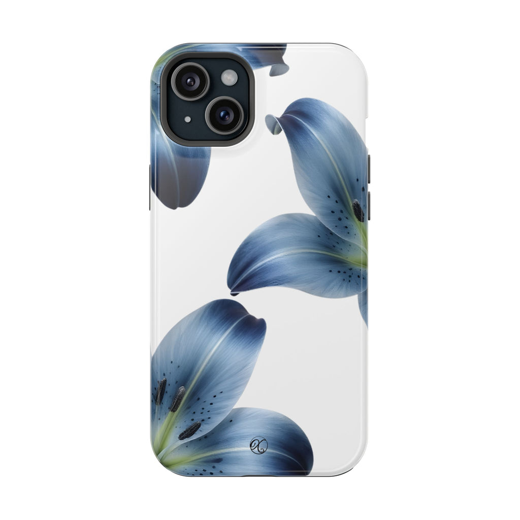 Floral Blue Lily Impact-Resistant Phone Case