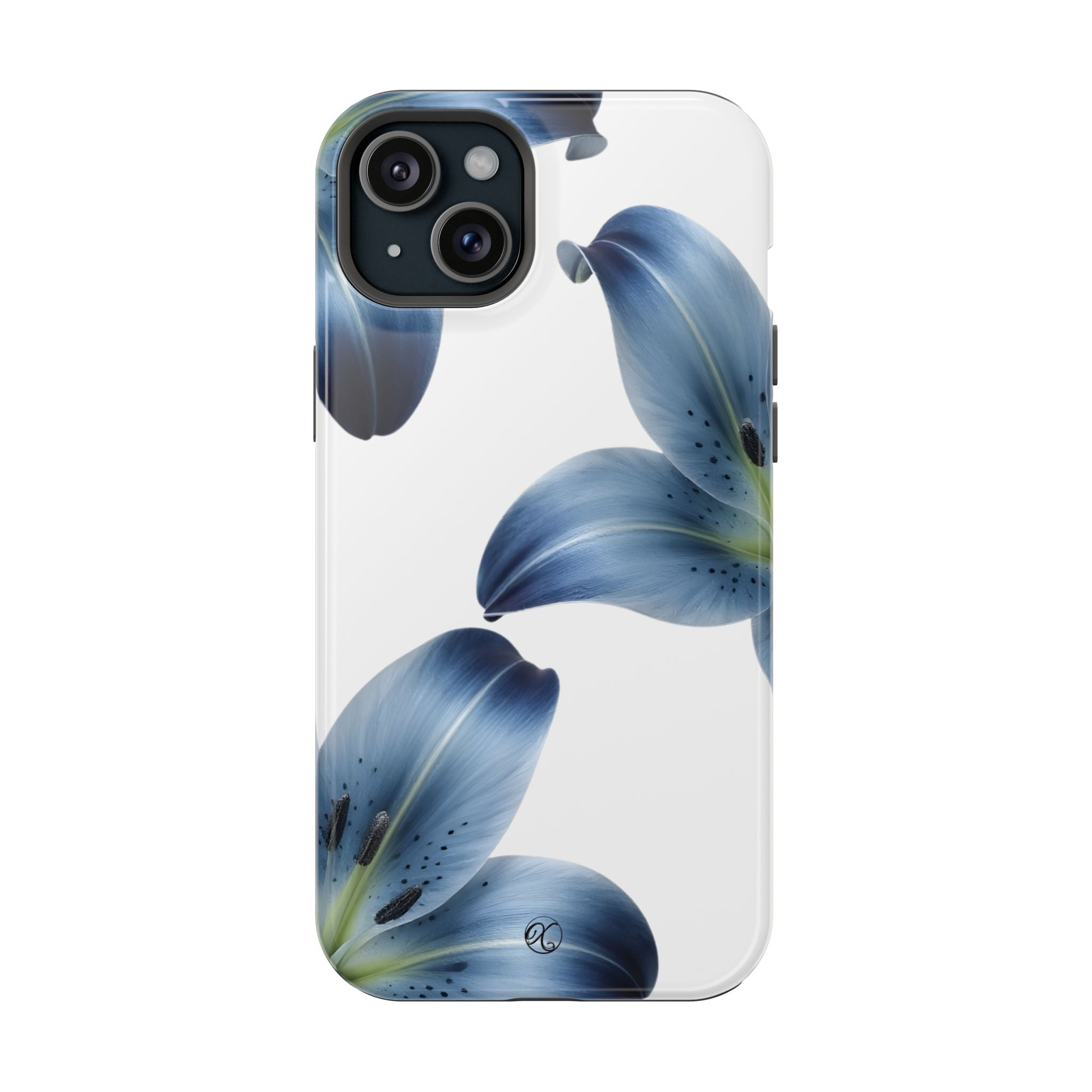 Floral Blue Lily Impact-Resistant Phone Case