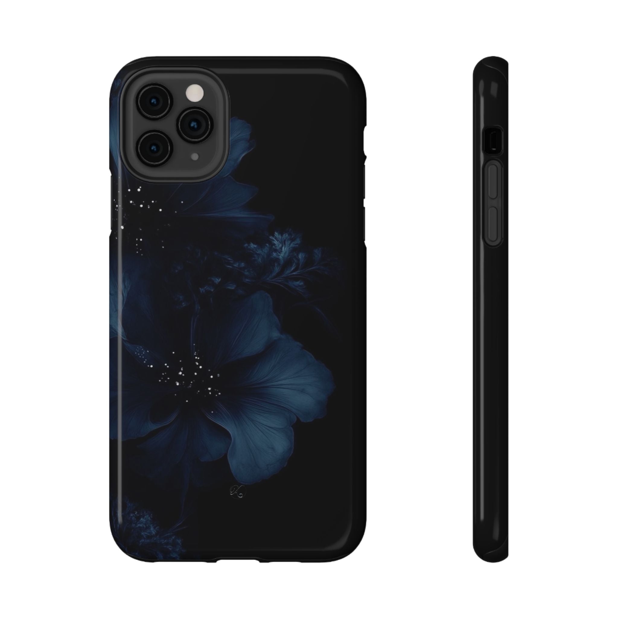 Impact-Resistant Phone Case — Midnight Floral Protection