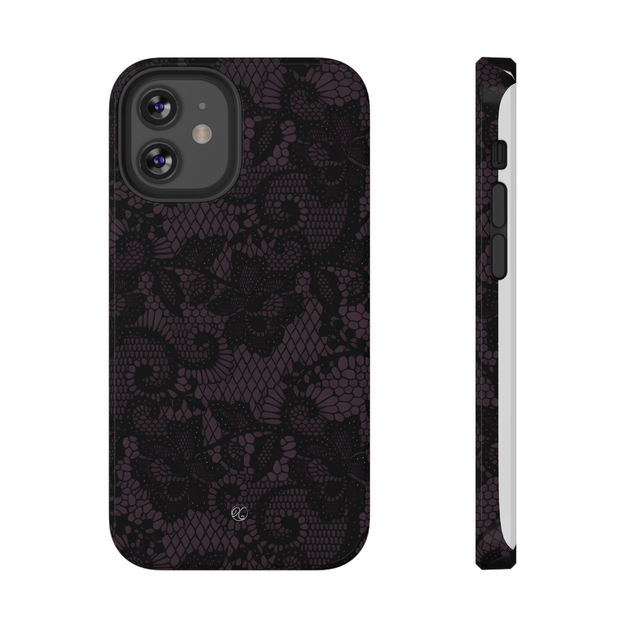 Purple Lace Noir Impact-Resistant Phone Case