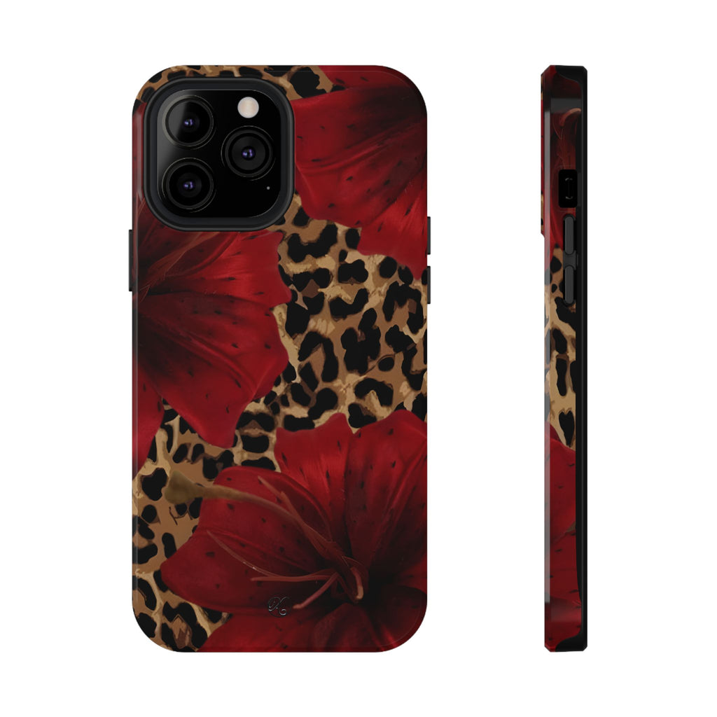 Leopard Red Lily Impact Phone Case