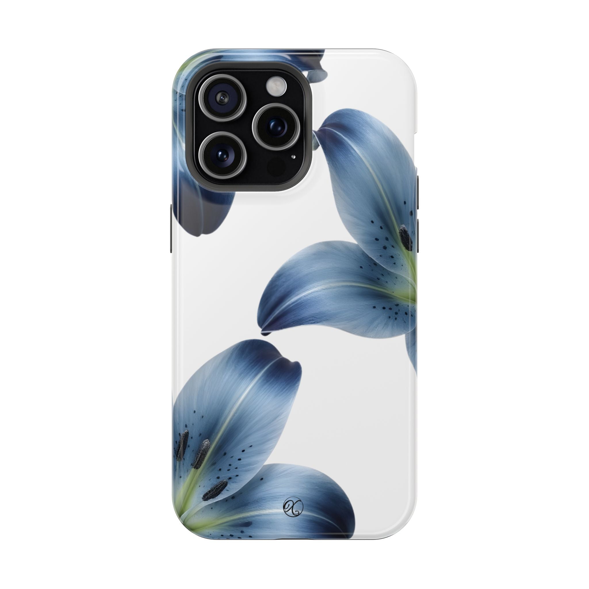 Floral Blue Lily Impact-Resistant Phone Case