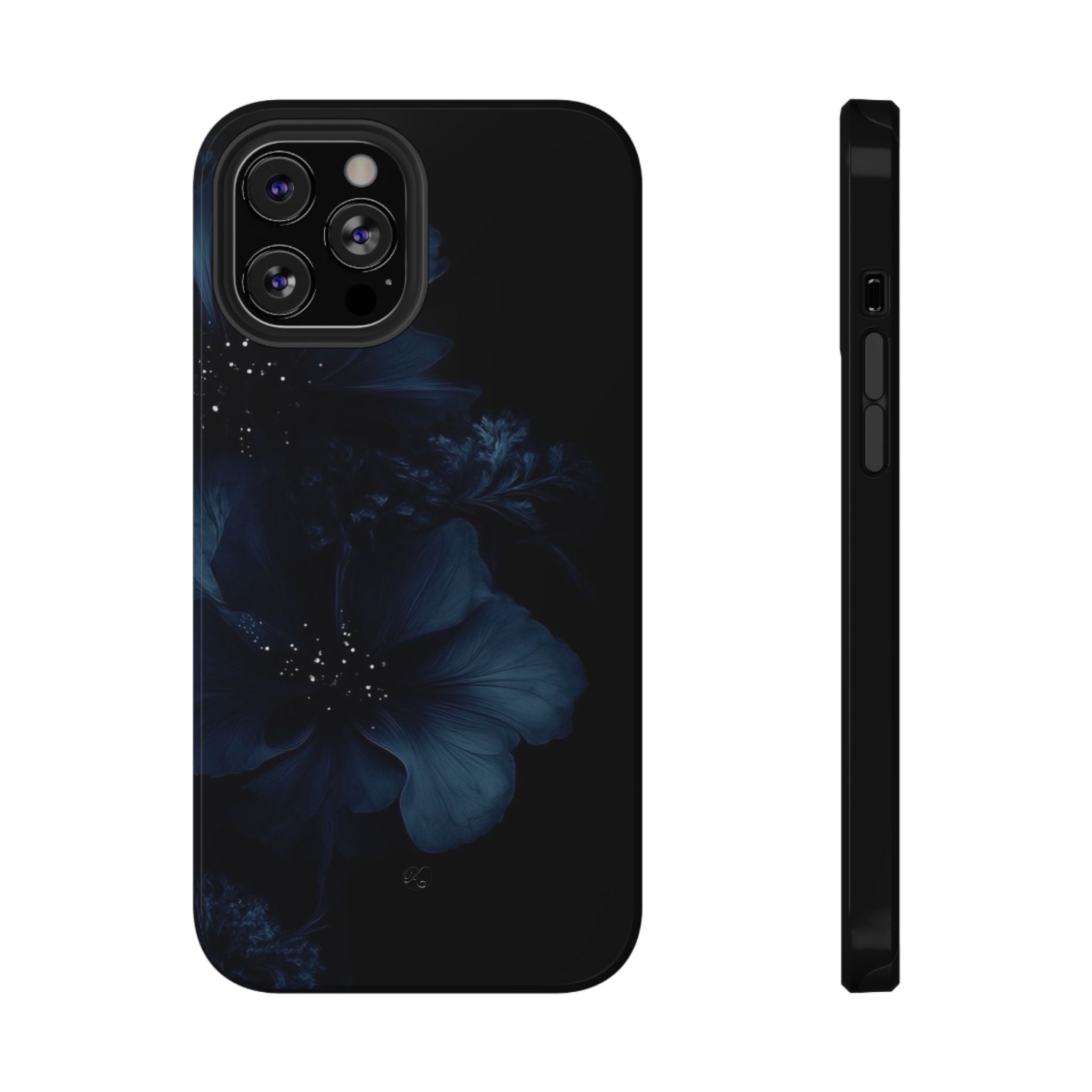 Impact-Resistant Phone Case — Midnight Floral Protection