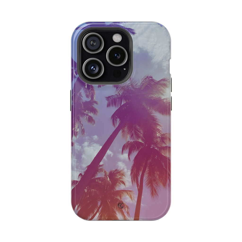 Tropical Palm Impact Phone Case — Sunset Palm Tree Protective Cover