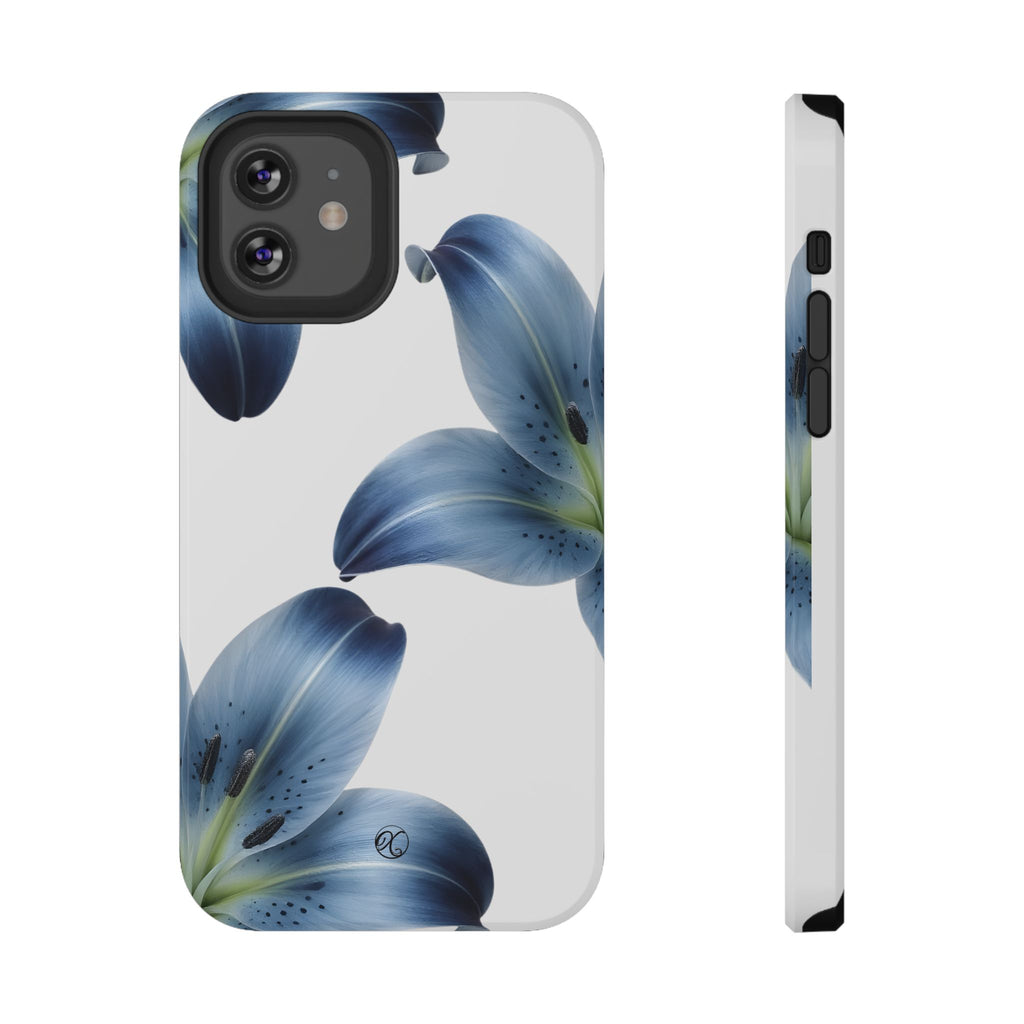 Floral Blue Lily Impact-Resistant Phone Case