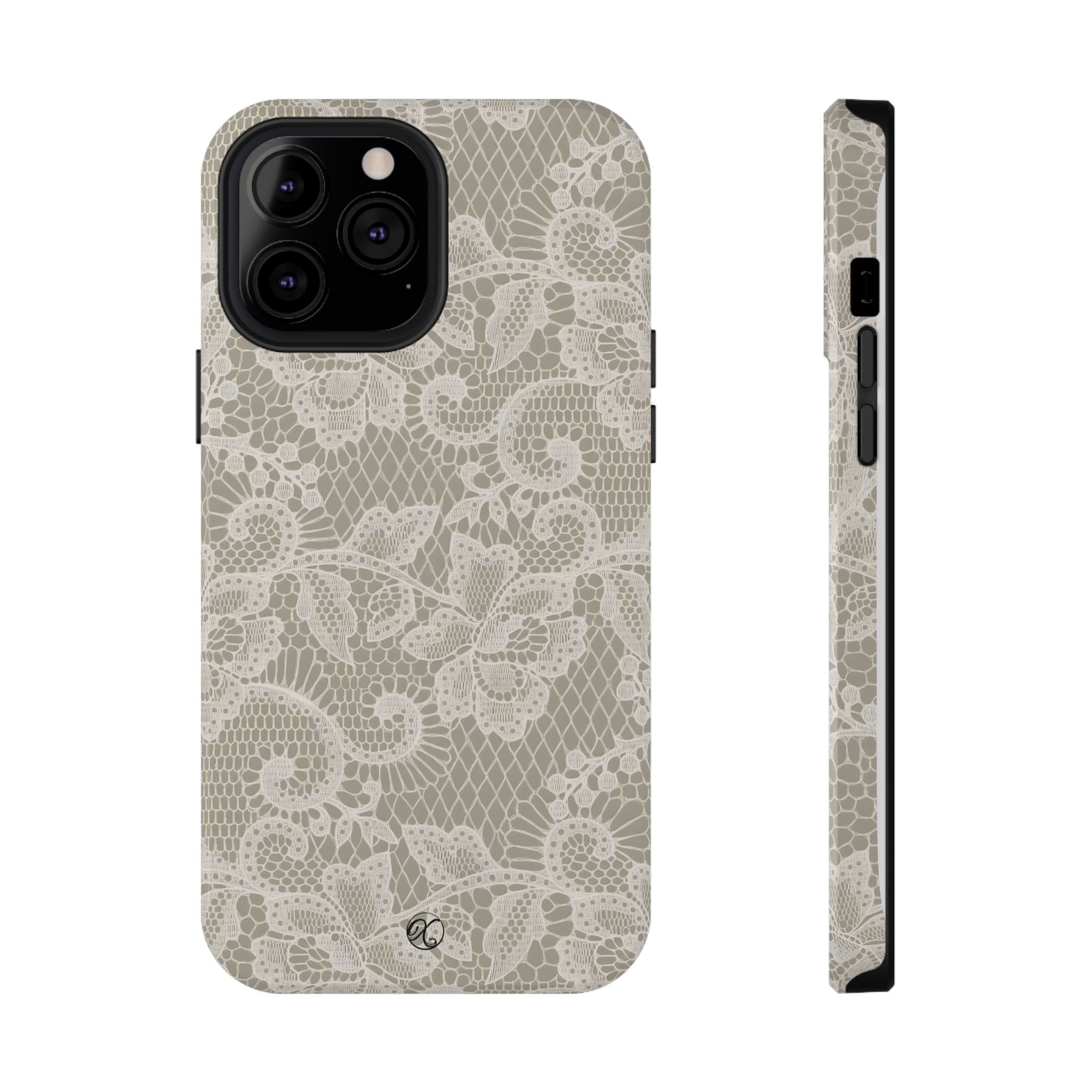 Lace Floral Impact-Resistant Phone Case