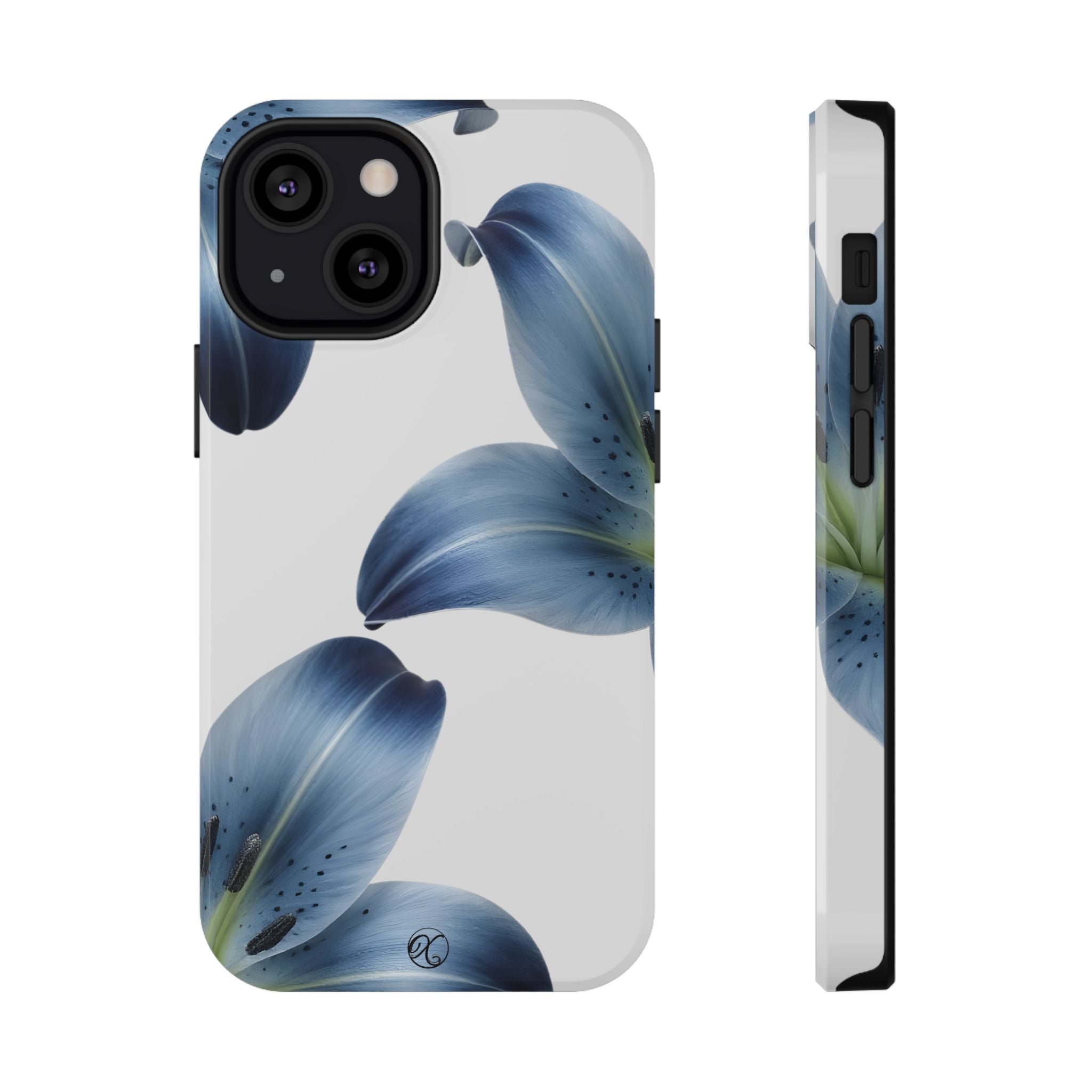 Floral Blue Lily Impact-Resistant Phone Case
