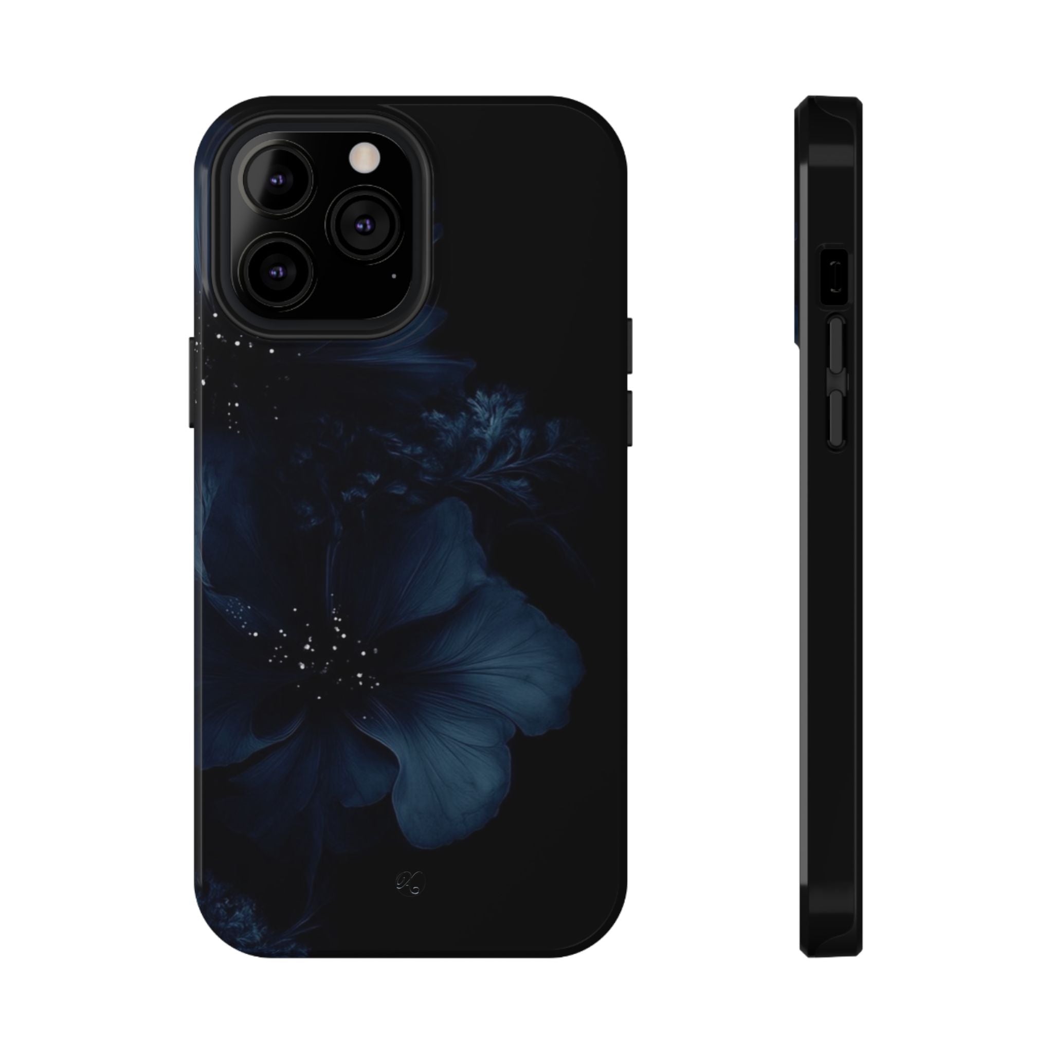 Impact-Resistant Phone Case — Midnight Floral Protection
