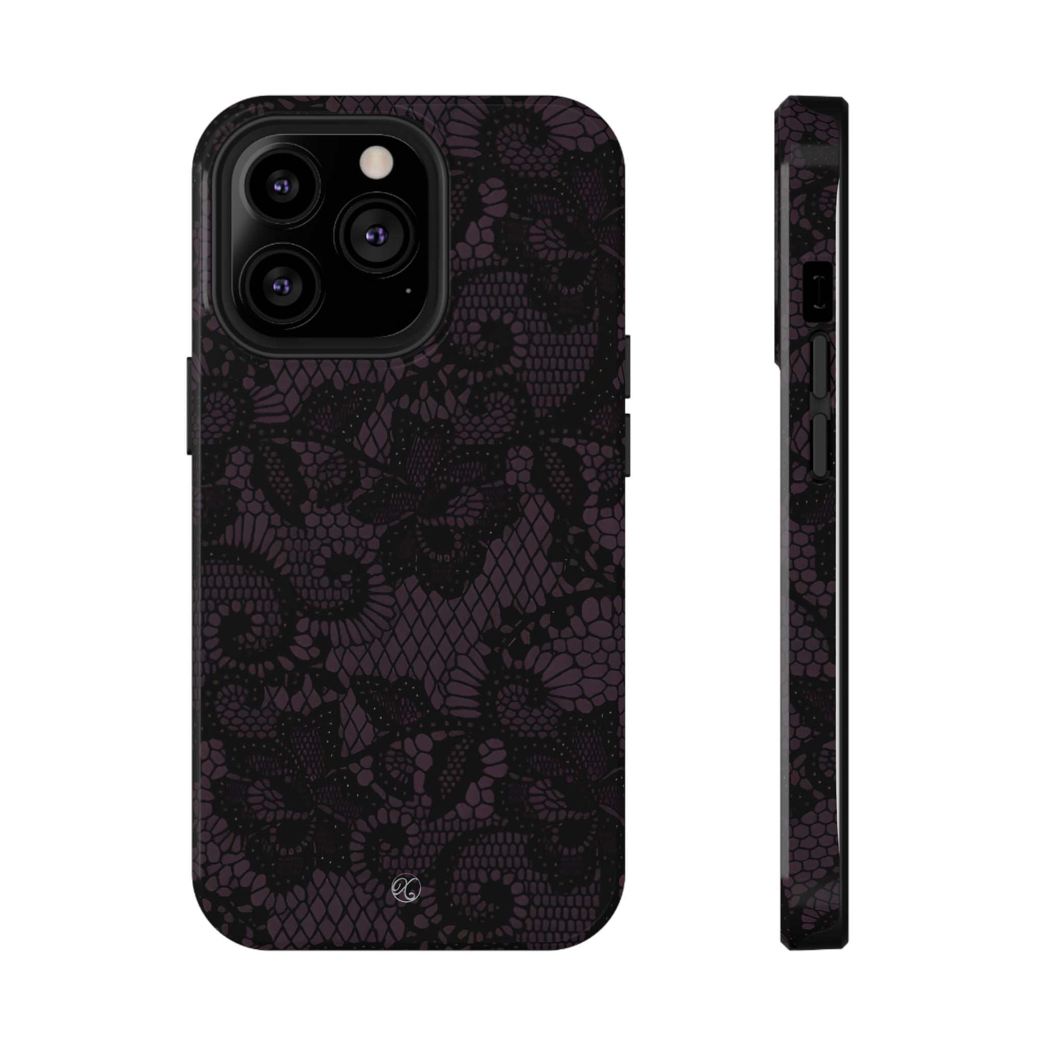 Purple Lace Noir Impact-Resistant Phone Case