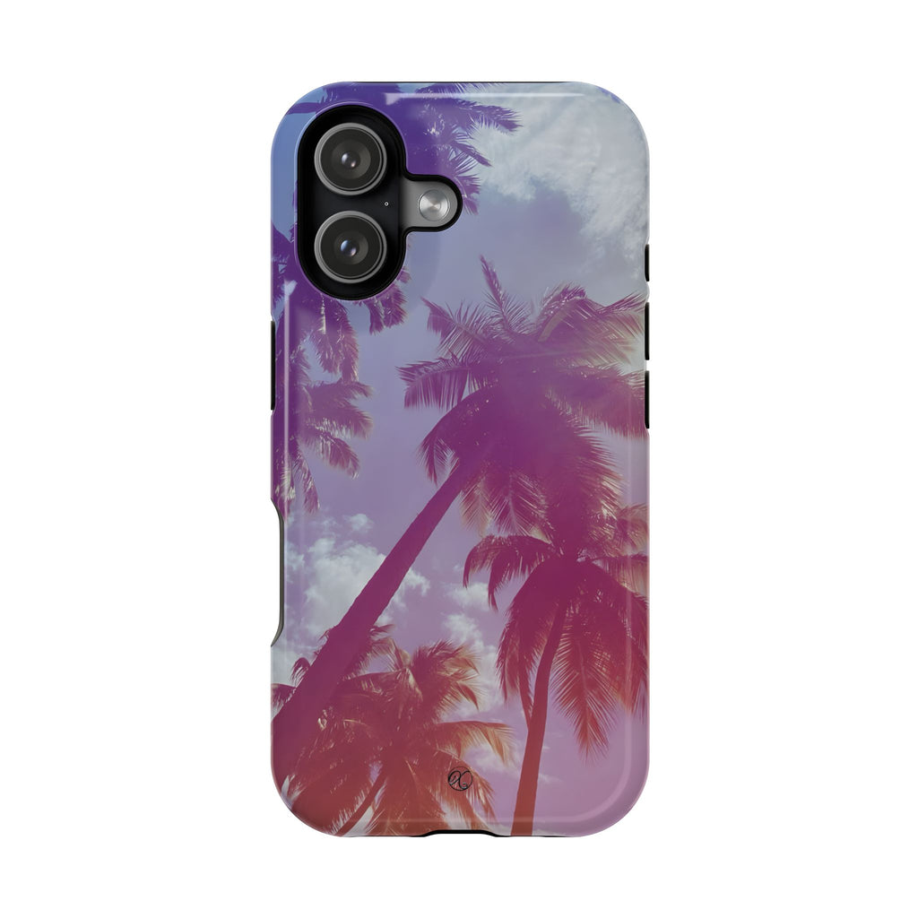 Tropical Palm Impact Phone Case — Sunset Palm Tree Protective Cover