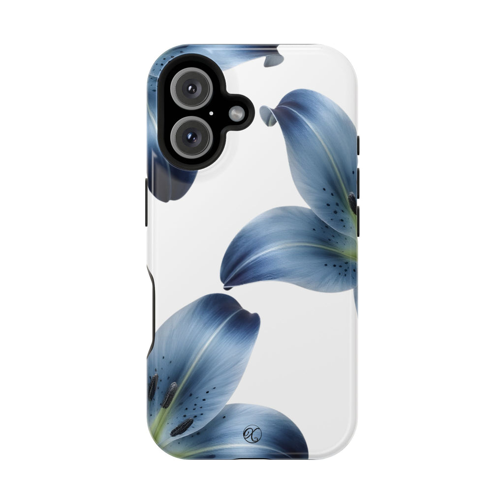 Floral Blue Lily Impact-Resistant Phone Case