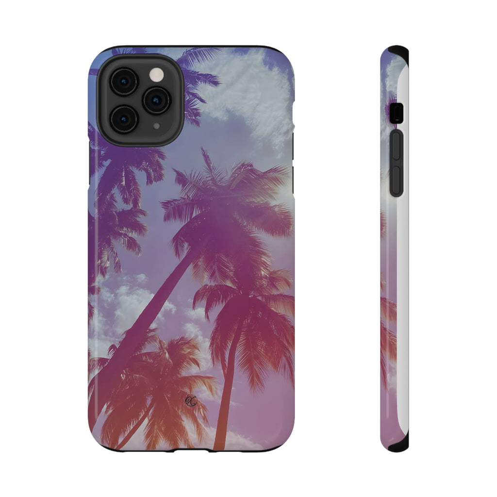 Tropical Palm Impact Phone Case — Sunset Palm Tree Protective Cover